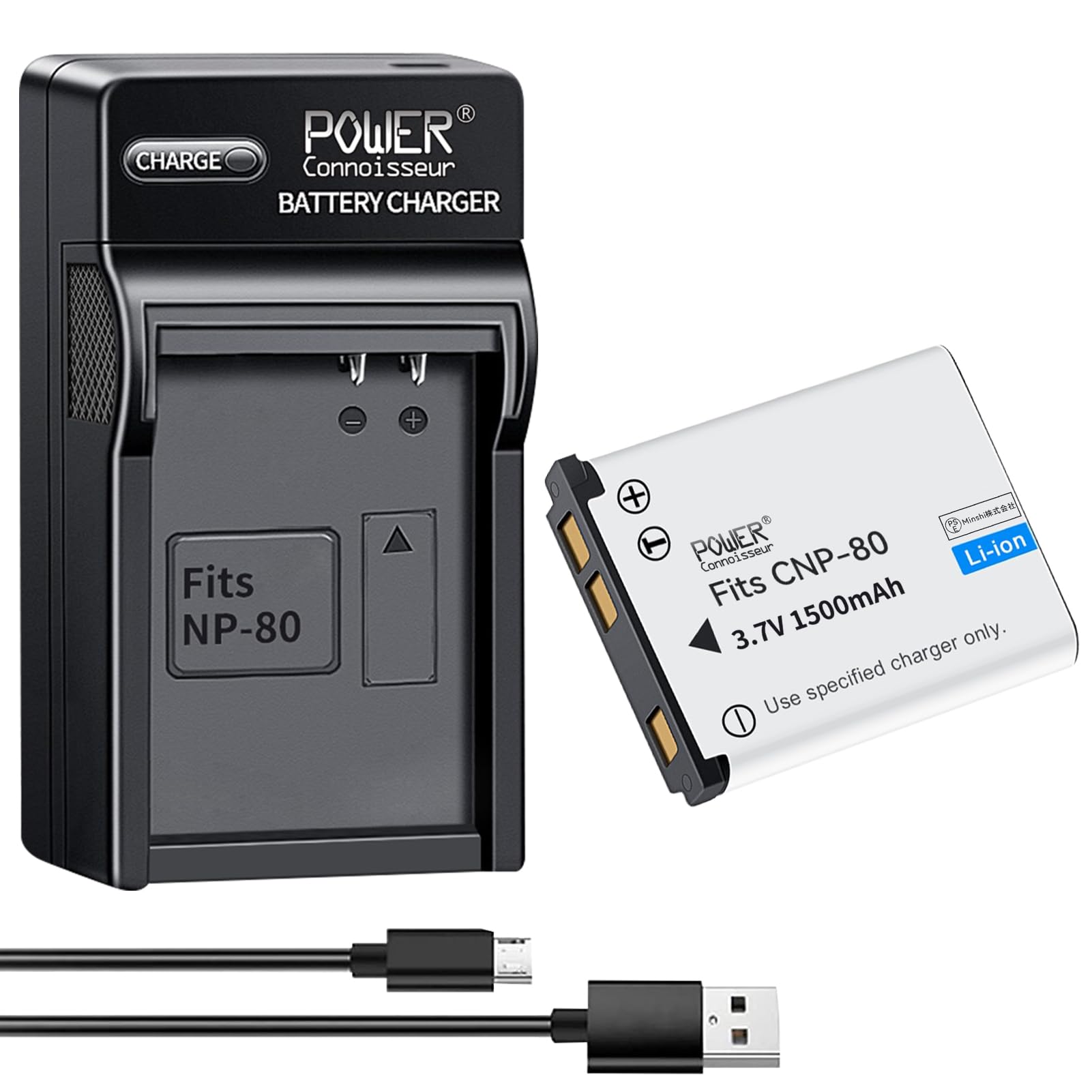 Amazon | 【 Power-connoisseur製 】Casio対応 NP-80 3.7V