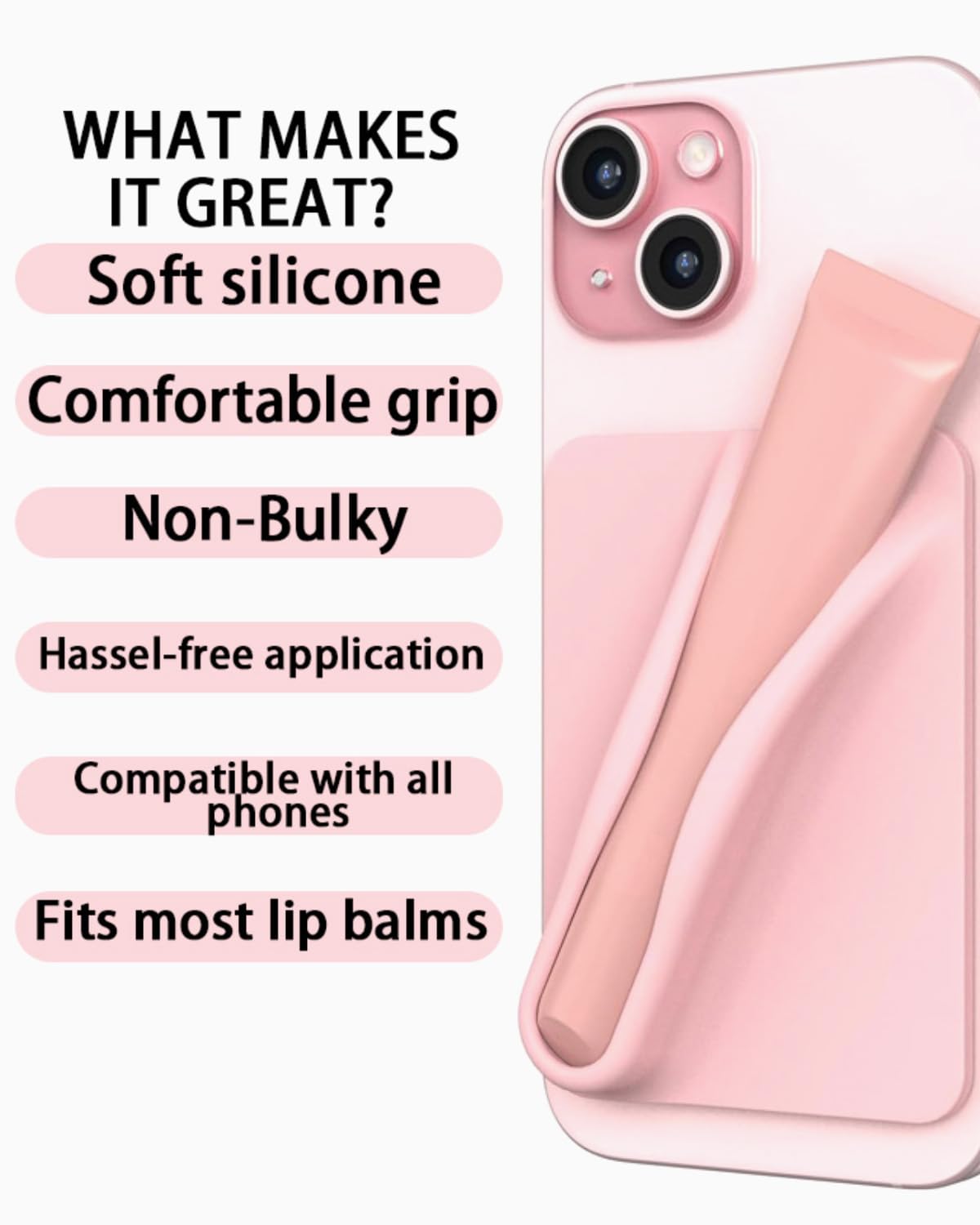 Porta Lucidalabbra Per Cellulare – Supporto Adesivo In Silicone Per IPhone E Samsung