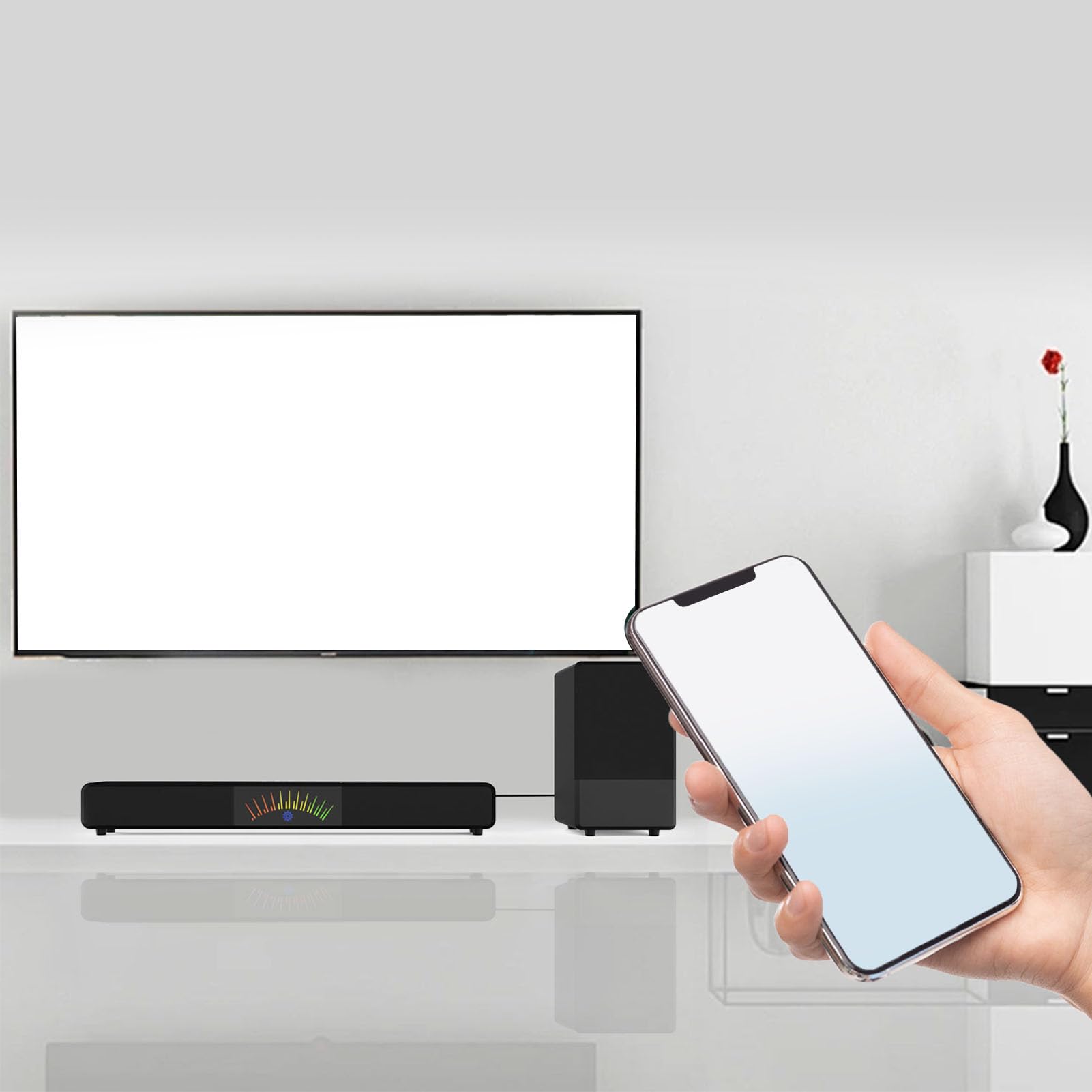 Tangxi Altoparlante Bluetooth 6.3, Altoparlante Home Theater 2.1 Surround Lossless da 60 W con Telecomando Subwoofer per Smart TV Proiettore PC da Gioco (Spina europea)