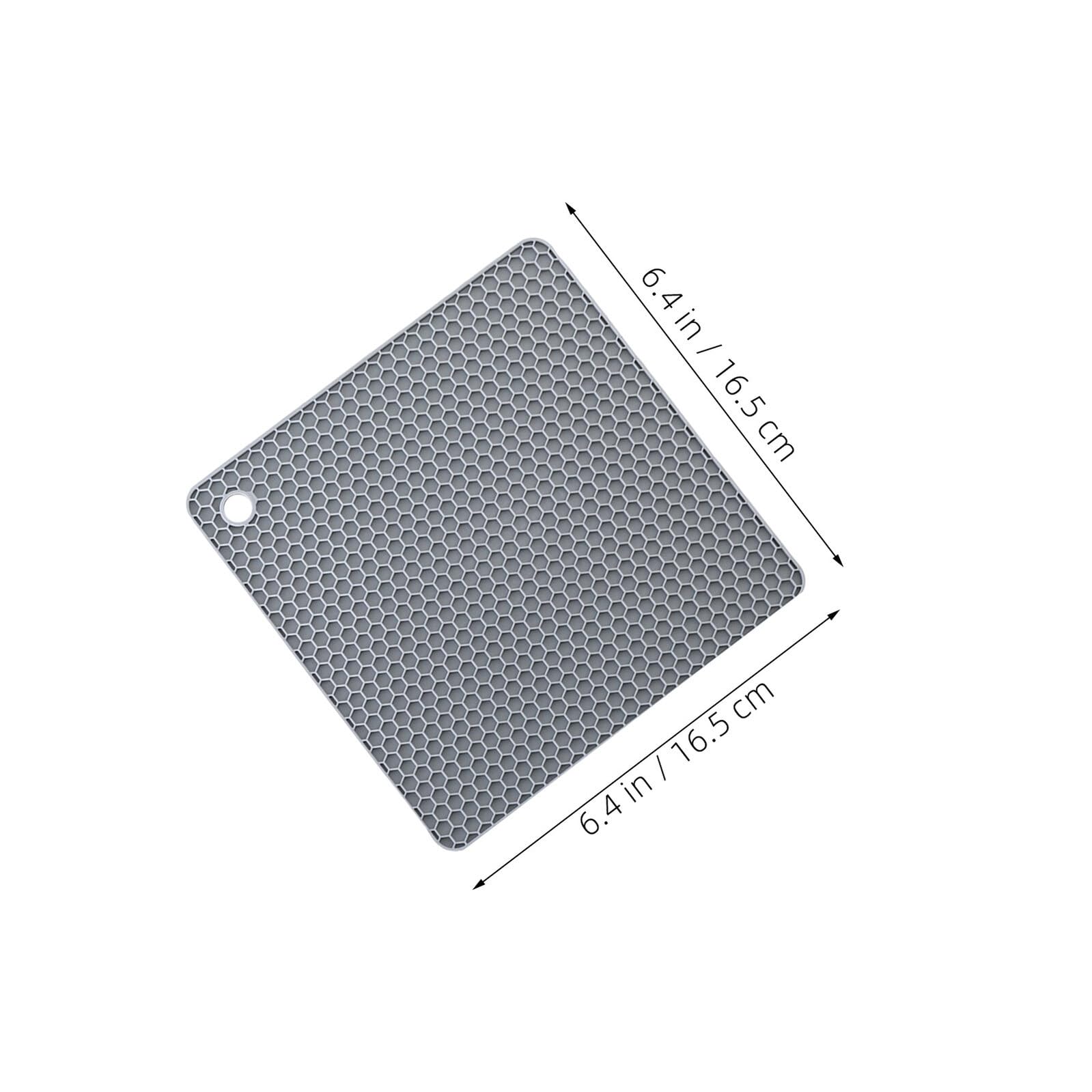 6 Piezas Salvamanteles de Silicona Cuadrados con Patrón de Panal Antideslizante Resistentes al Calor para Ollas y Sartenes Protectores para Mesa y Encimera de Cocina