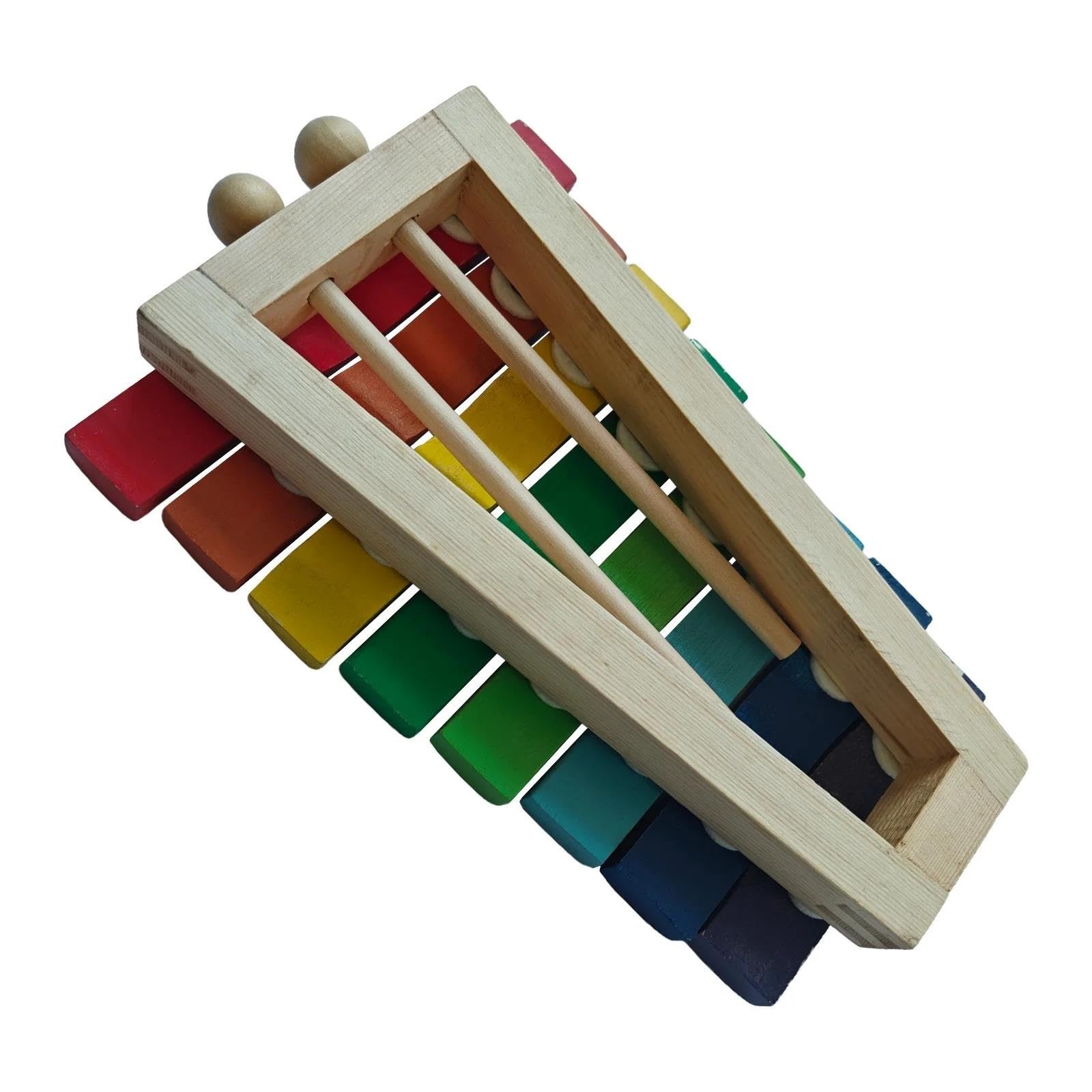 Xilófono Instrumento Musical De Xilófono De Madera De 8 Notas Con 2 Mazos De Madera Instrumento De Percusión De Teclas Coloridas De Madera De Abedul