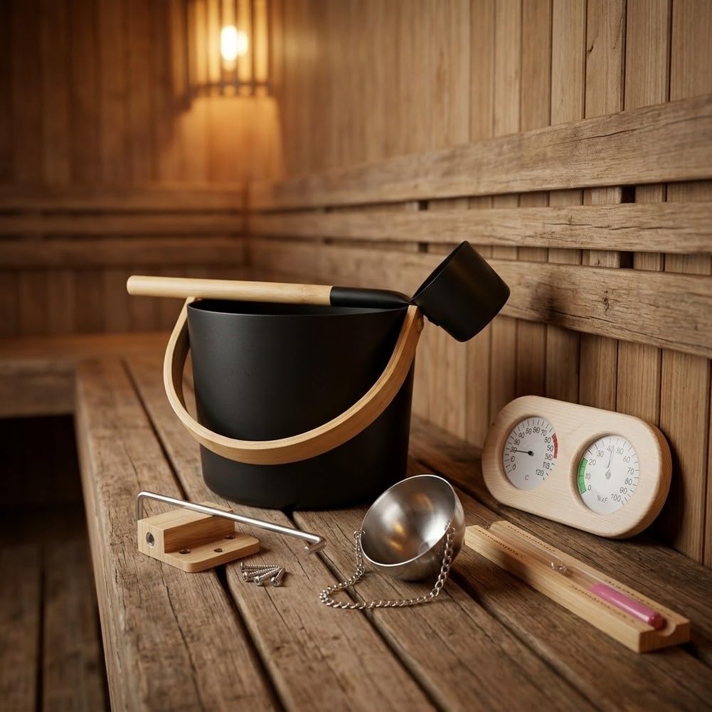 Set Sauna Interior Exterior con Temporizador para arena Set Sauna
