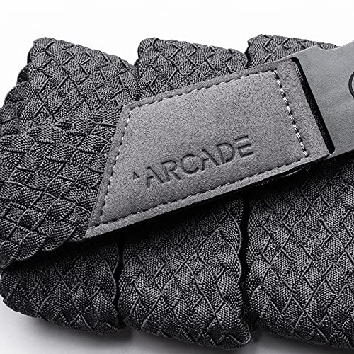Arcade The Futureweave Unisex Vapor Belt, 4 Way Stretch Webbing, Non-Metal Travel Friendly Buckle, Grey #TOP1