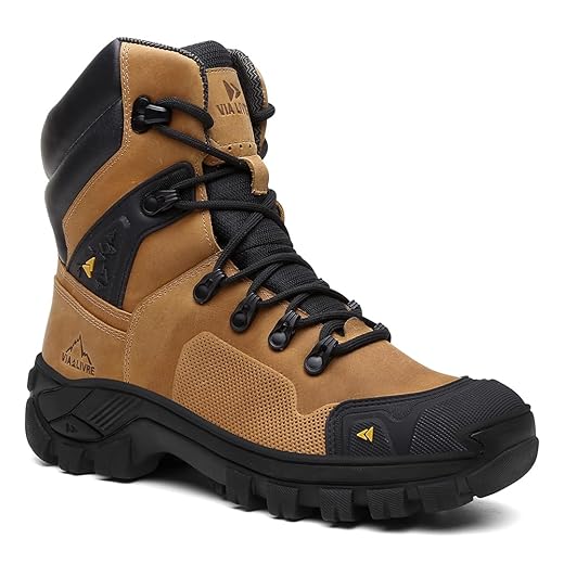 Coturno Masculino Militar Bota Defender Cano Alto em Couro Legítimo Blaqueado Biqueira de PVC B10