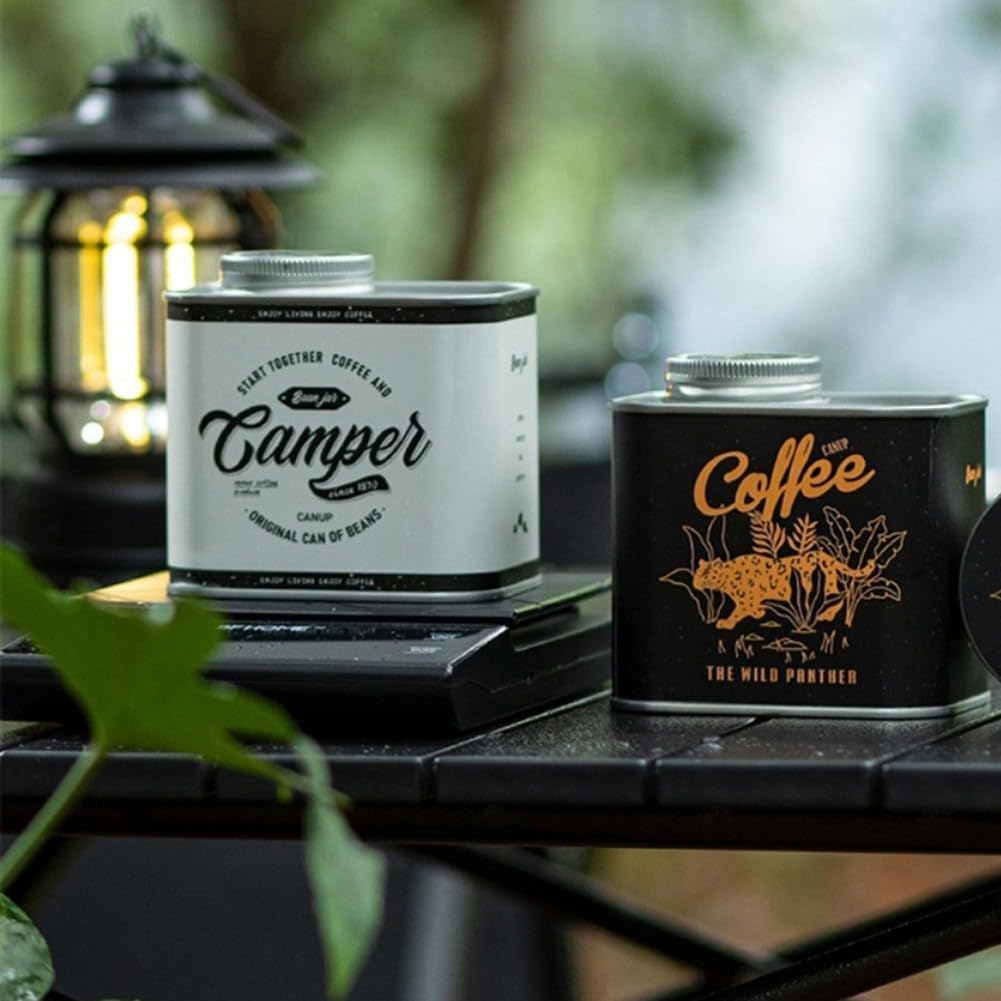 ALMEKAQUZ 2Pcs Coffee Canister Jars - Black - product image 6