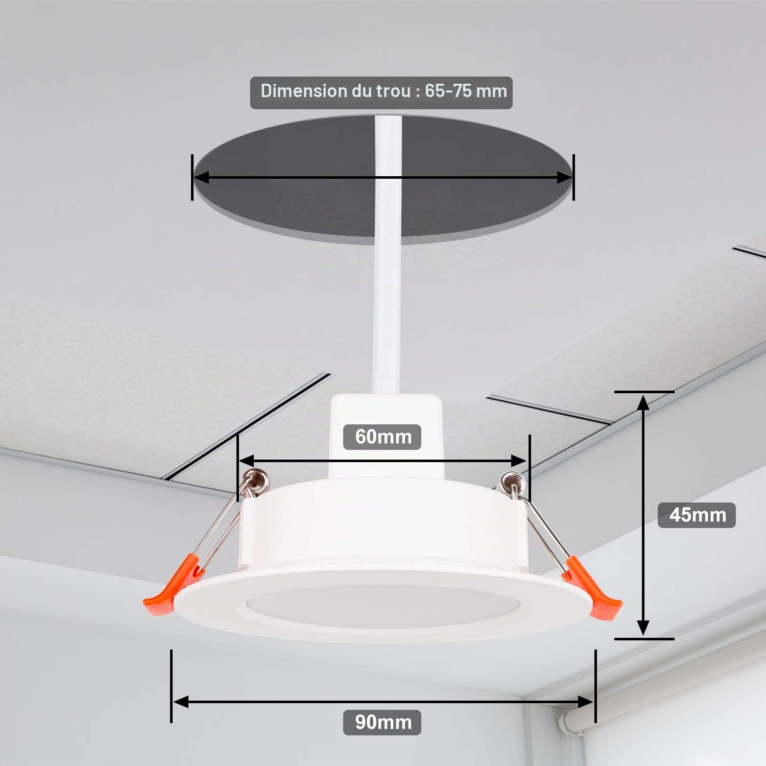 LED Spots Encastrables Ampoule RGB Couleur Changement Lampe Blanc Chaud 2700K de plafond du Jour Plafonnier Encastré 8W AC 85V-265V Spot Bulb avec Télécommande(12er Set)