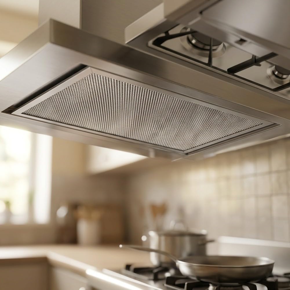 Filtro de grasa metálico 350 x 400 mm para campana de cocina lavable (2
