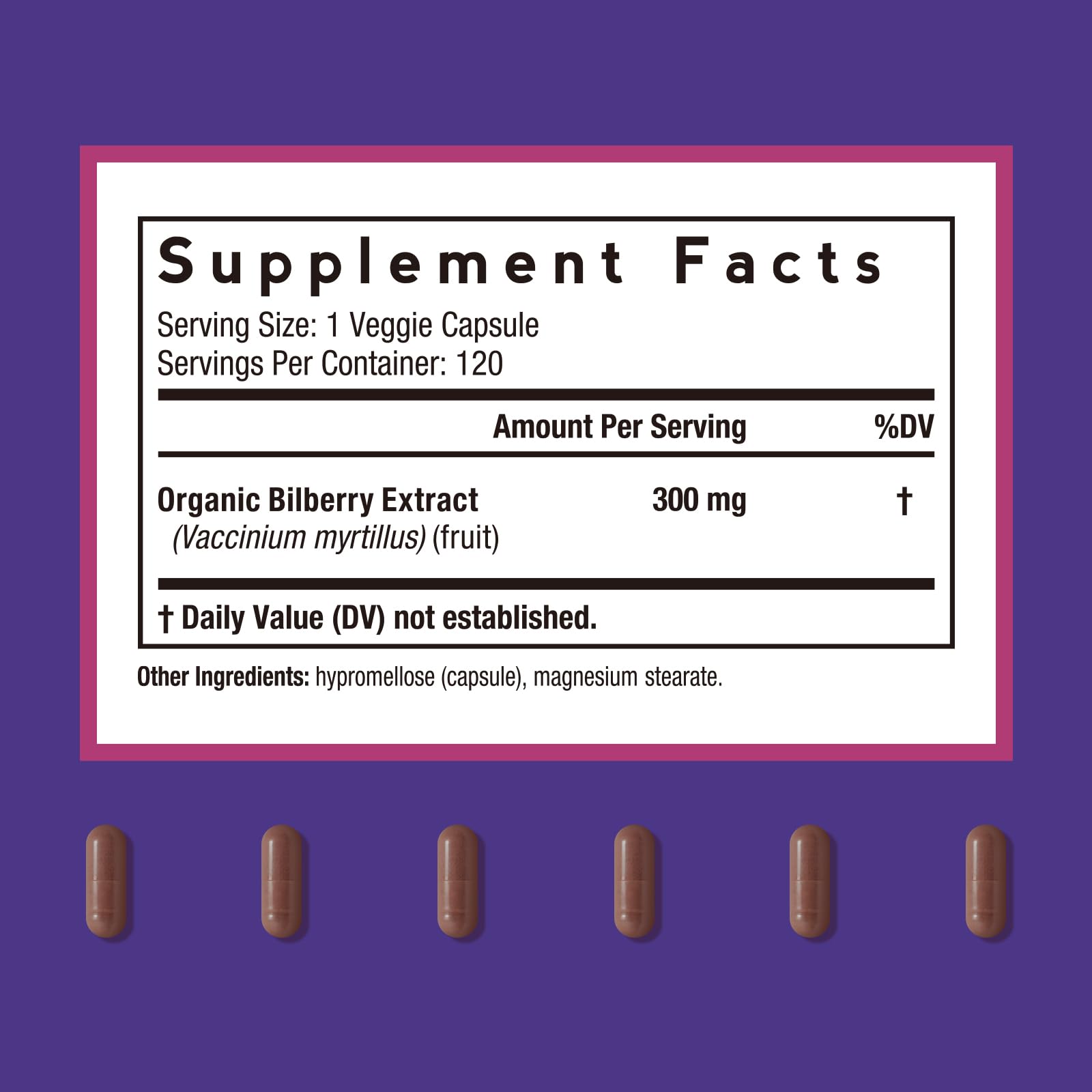 Doctor's Recipes Bilberry Extract, 300mg, Botanical Antioxidant, Vision & Eye Health, Extra Strength, Vegan, 120 Capsules, Non-GMO — Amazon image 2