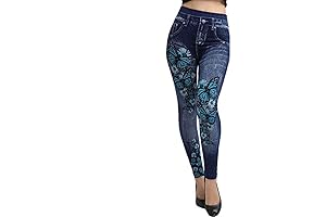 Classic Butterfly Print Skinny Jeans for Women