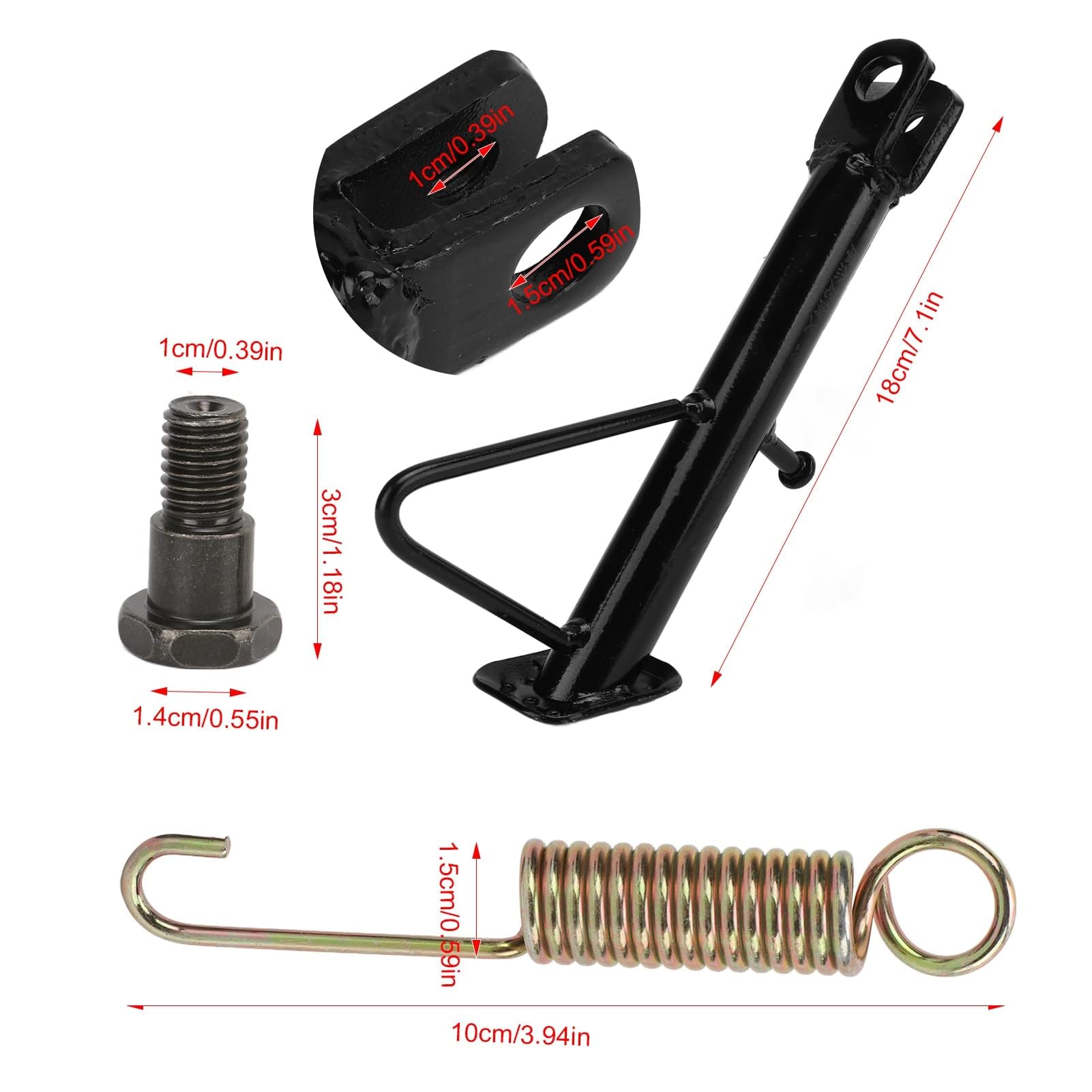 Alomejor Cavalletto per Moto Supporto per Piede di Parcheggio Cavalletto Laterale Cavalletto Laterale Posteriore per Scooter