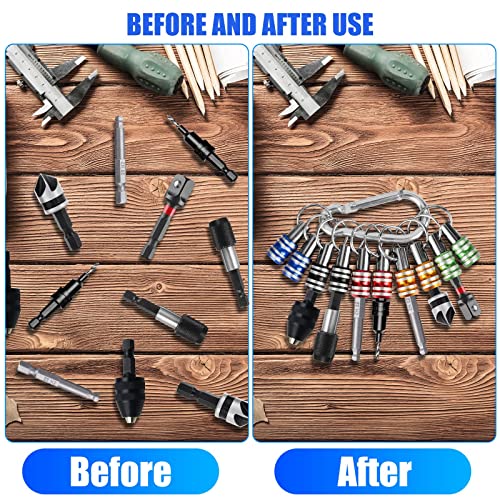 Linkstyle 10Pcs 1/4 Inch Hex Shank Screwdriver Bits Holder Extension Bar Keychain Screw Adapter Drill Fast Change Portable Hand-Held Bit Holder For Electric Screwdrivers And Drill Bit (5 Colors) #TOP2
