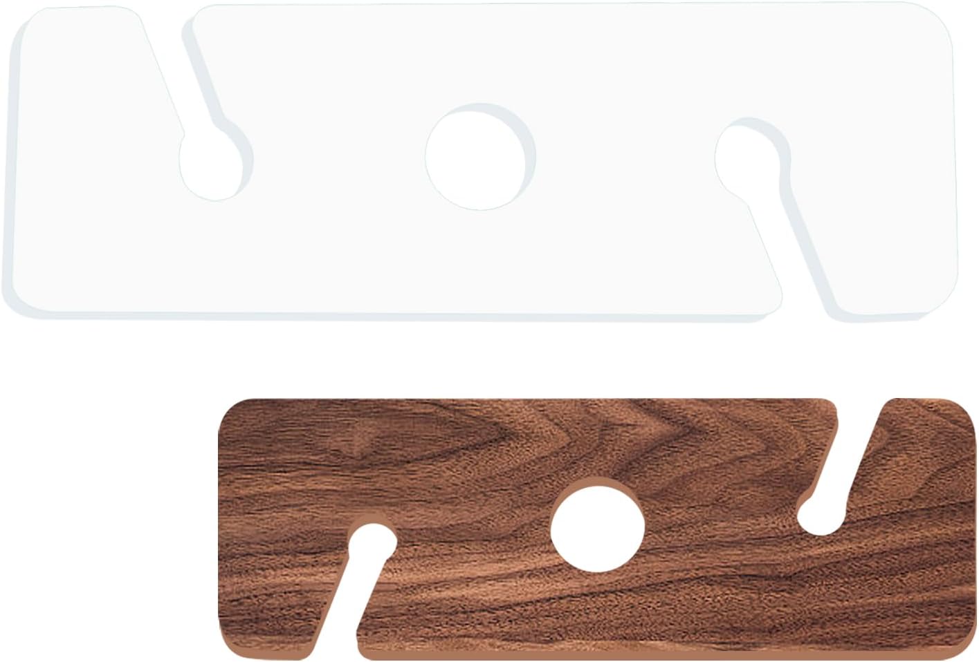 Square Classy Wine Caddy Template Clear Laser Model Inlay | 0.48 mm Thick Acrylic Wine Cup Rack Carving Templates Jig for Home Kitchen DIY Cutting 11.8x3.93inch (Squre)