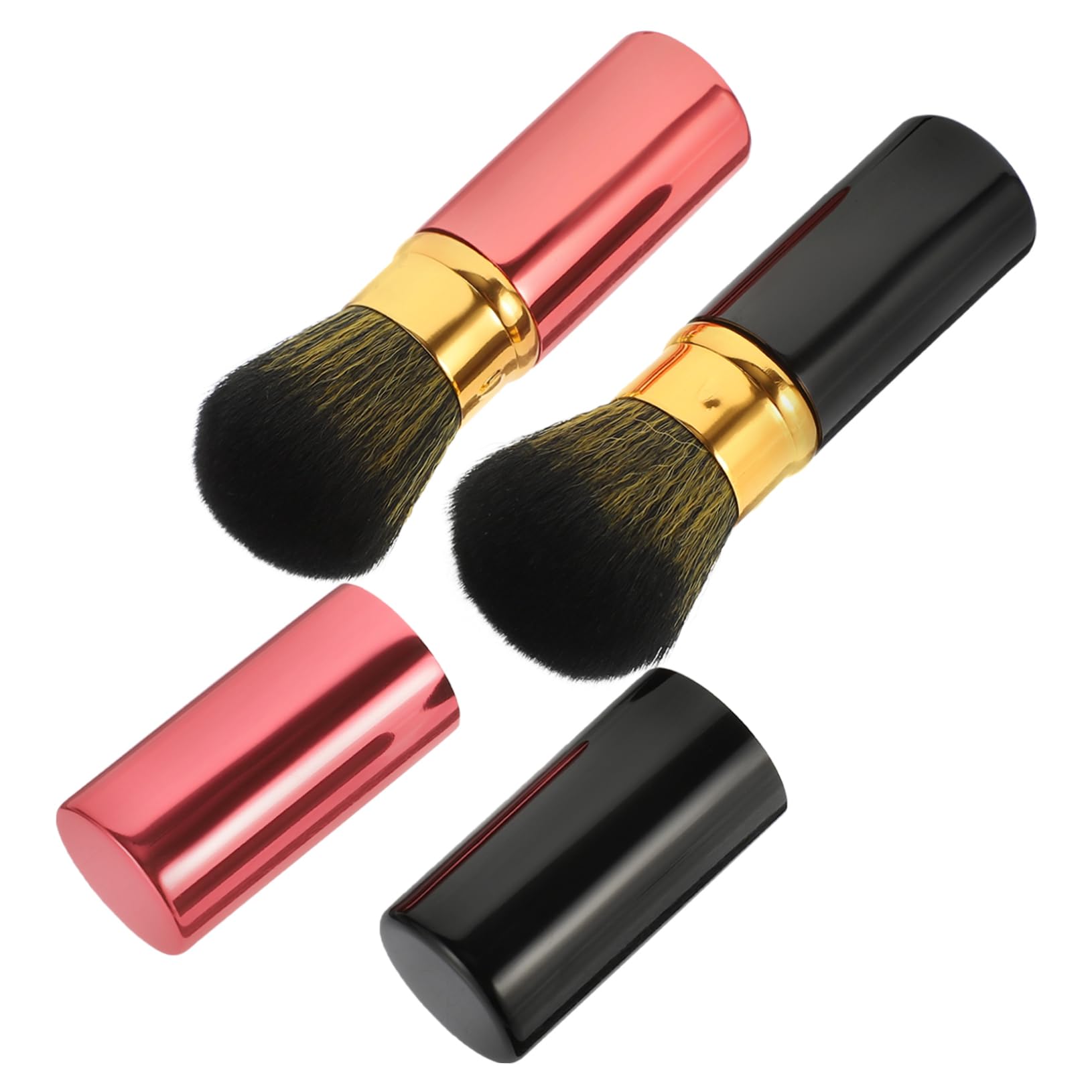 IWOWHERO Ergonomic Blush Brush for Cheeks Compact and Lightweight Powder Brush Set for Travel Home Use