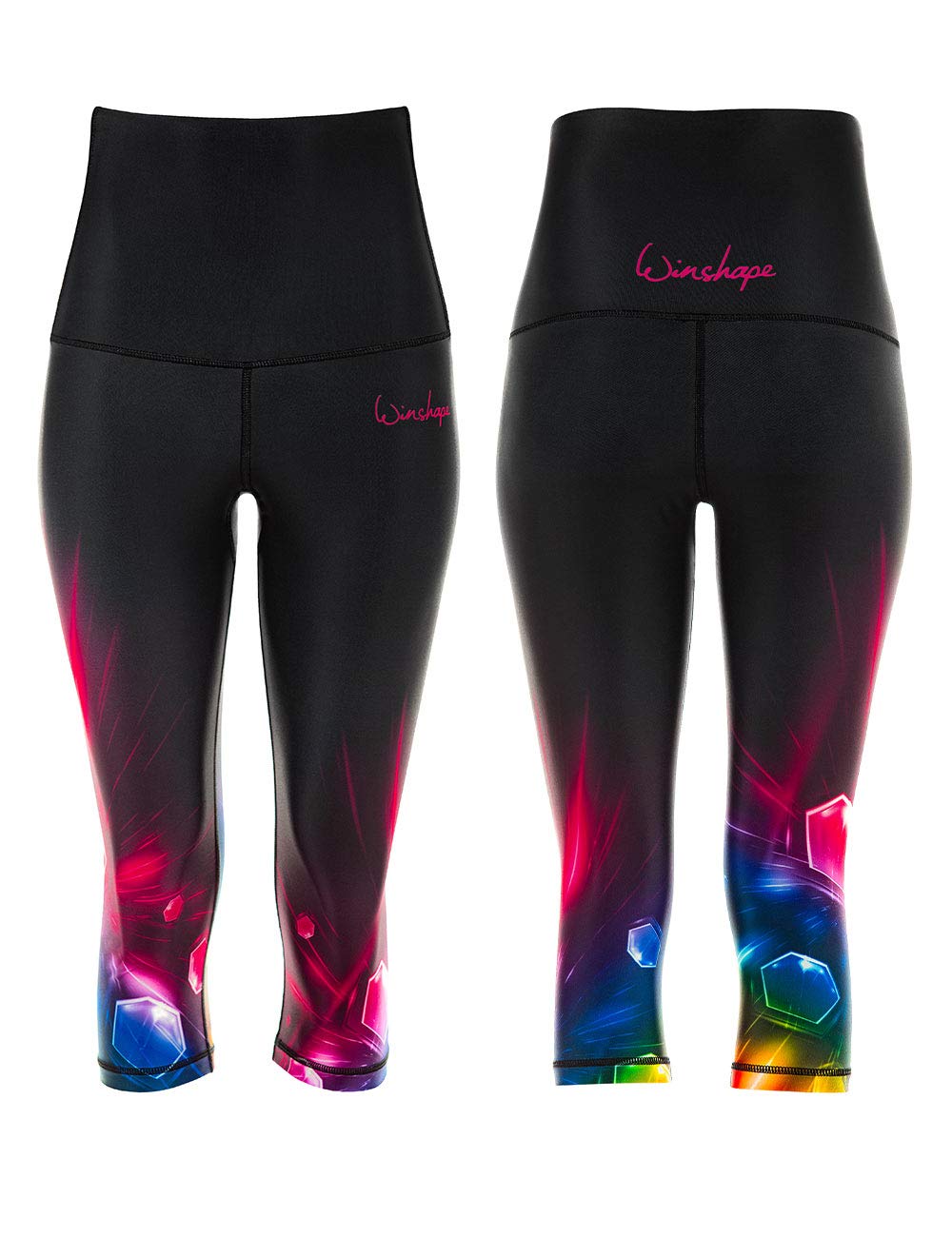 WINSHAPE Winshape Damen Functional Power Shape 3/4-tights Leggings Anti-rutsch "High Waist" Hwl202, Cosmic, Winshape Slim Style Fitness Freizeit Sport Yoga Workout - ¾ legginsy Kobiety