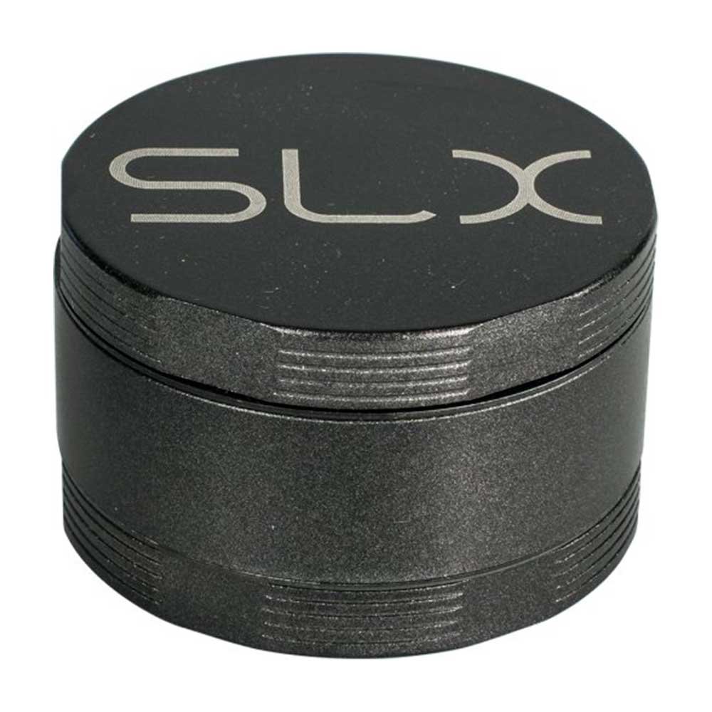 SLx, macinatore per Tabacco, spezie ed Erbe, Grinder in Metallo, Dimensioni: 6,2 cm x 6,2 cm x 3,6 cm, Colore: Nero