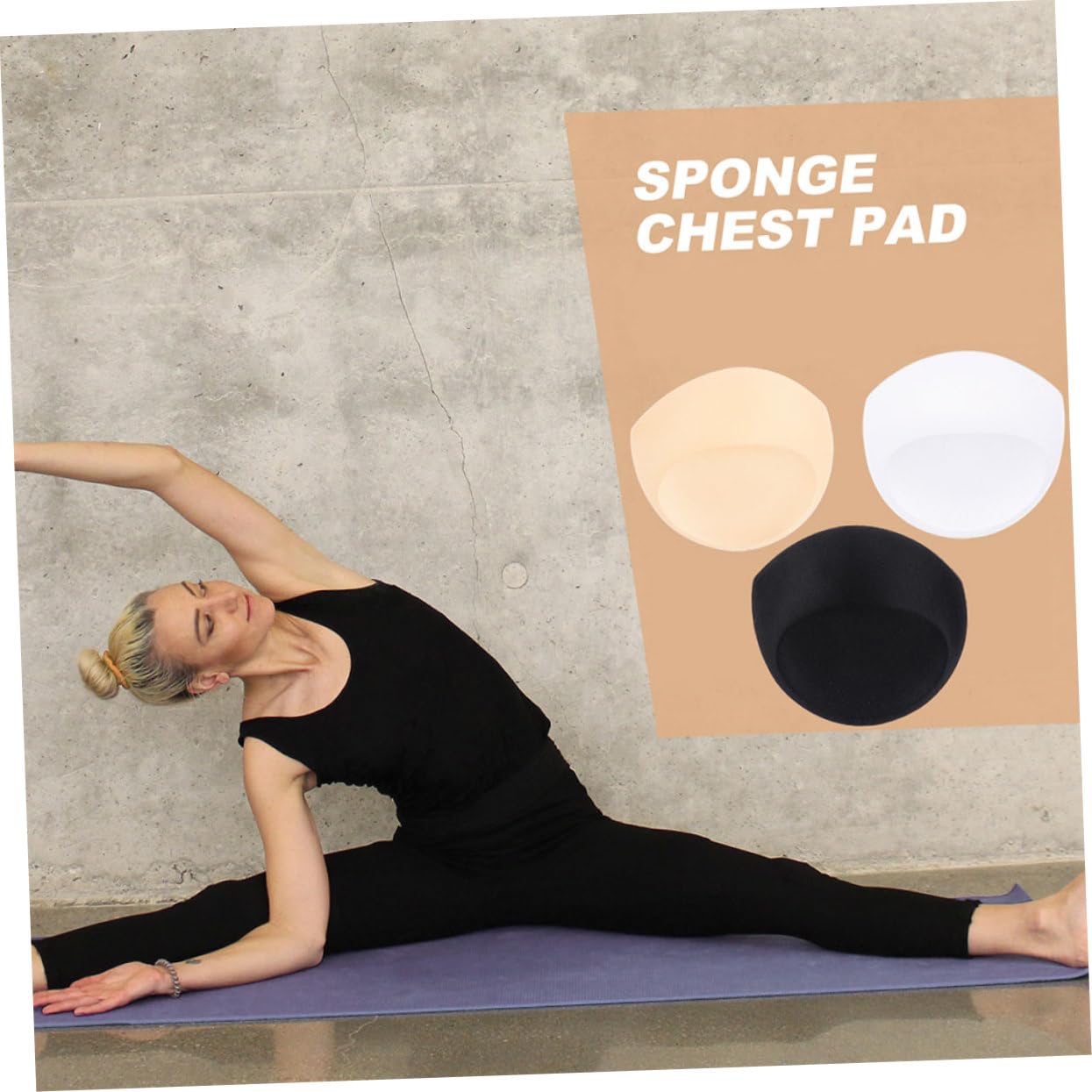VANZACK Almohadillas de Esponja Semicirculares Transpirables y Push Up para Sujetador, 6 Pares Ideales para Sujetador Deportivo y Trajes de Baño