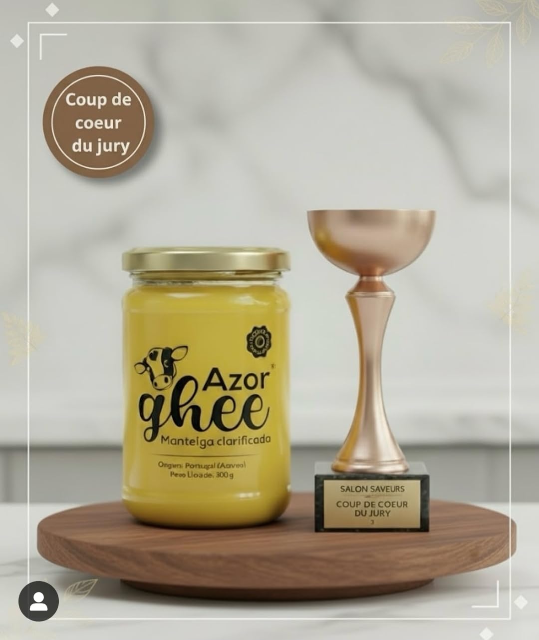AzorGhee Ghee Premium Artesanal de las Azores Mantequilla Clarificada 100% Natural Sin Lactosa Sin Caseína