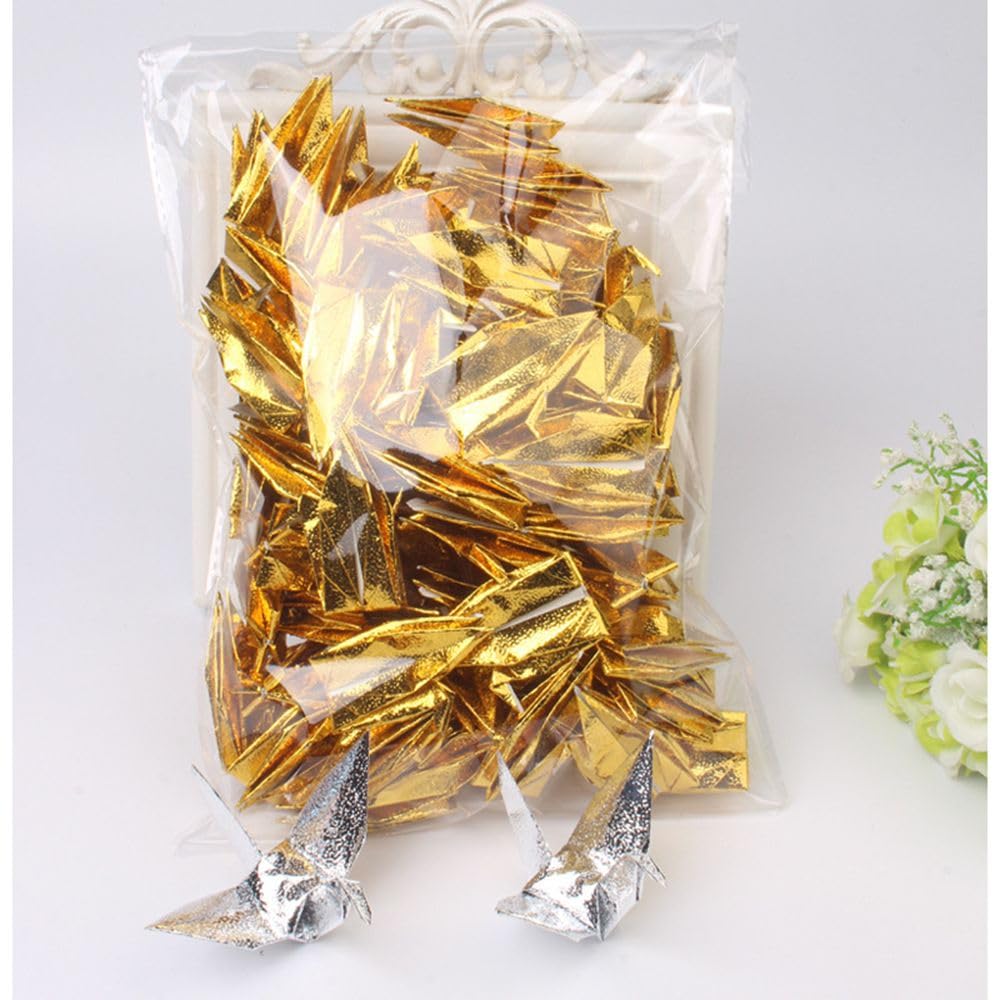 Origami papierowe żurawie papierowe, 100 sztuk, origami, papierowe żurawie, wykonane ręcznie do dekoracji na wesela, imprezy, do mieszkania, składany papier origami
