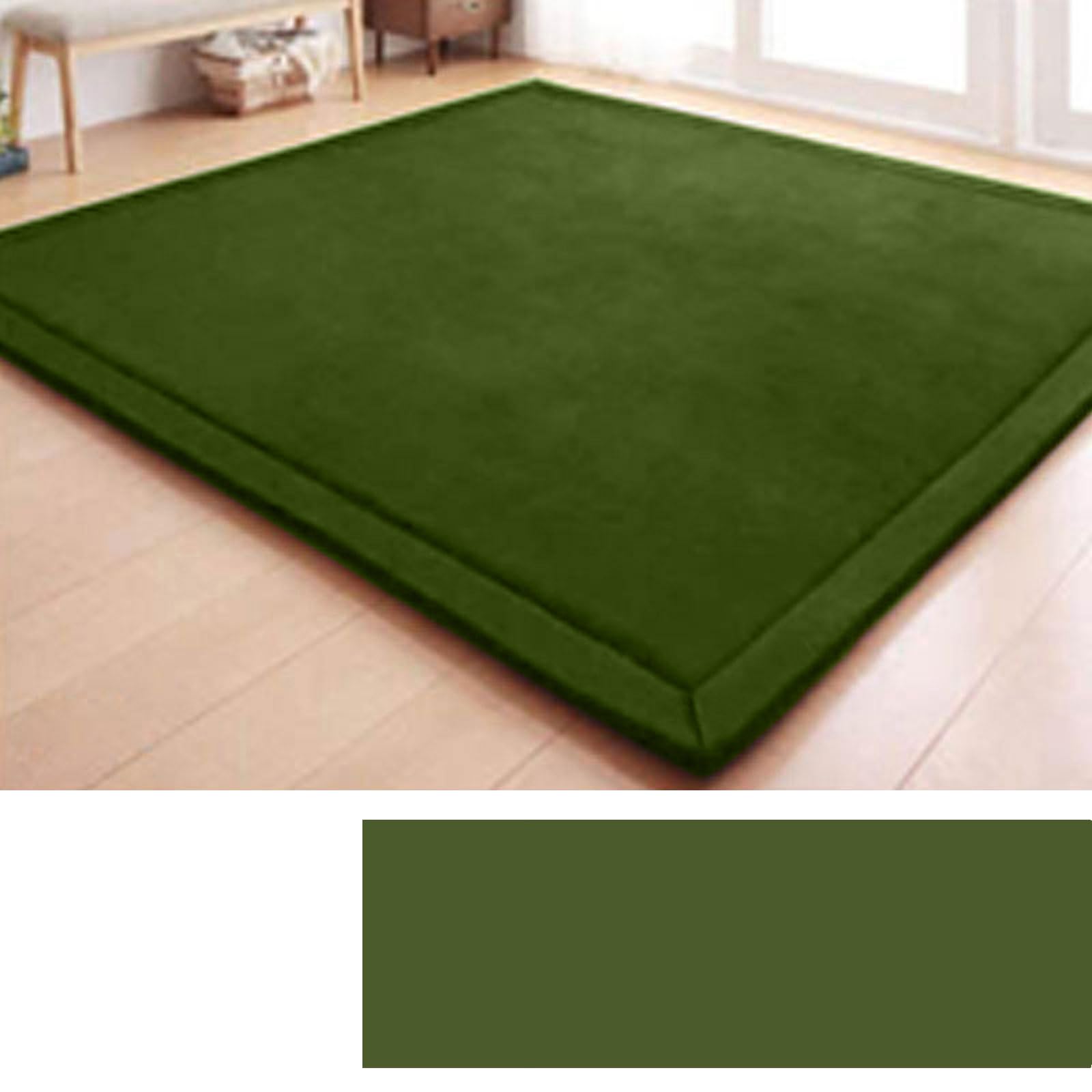 DSSHENGDS Coral Velvet Kids Rug,Bedroom crawling mat，Washable for Living Room Bedroom Dining Room,Modern Washable Soft Mat, Perfect Carpets for Yoga2cm-L- 120 * 180cm