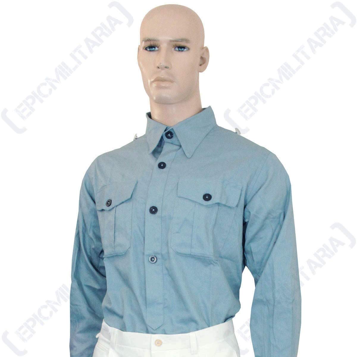 Epic Militaria Chemise Bleue de l'Armée de l'Air Allemande WW2
