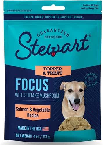 Stewart Freeze Dried Dog Food Topper, Focus, Salmon and Vegetable