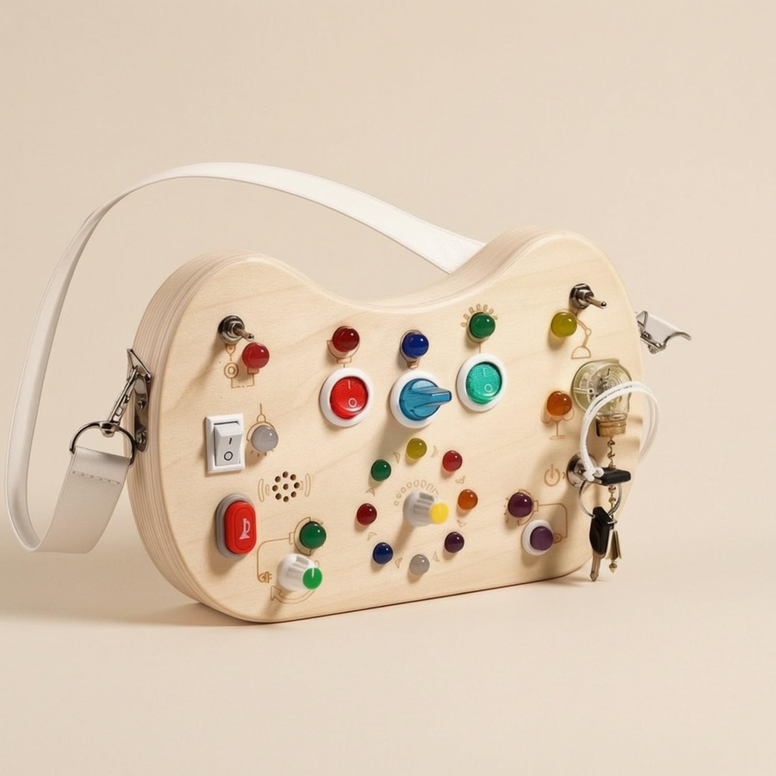 MagiDeal Tavola Sensoriale in Legno Multiactività |, Pannello Sensoriale, Didattico, Giocattolo, per, Casa, Neonati
