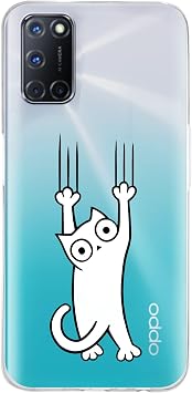 Manitoba Oppo A52/A72/A92 Uyumlu Kedi Tasar ml  Bask l   effaf Telefon K l f