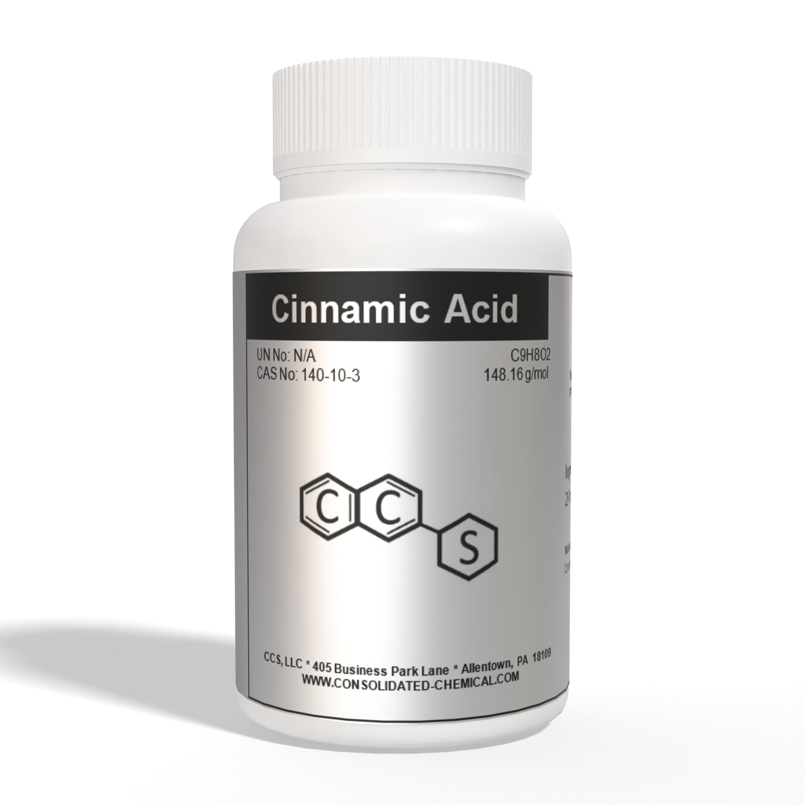 Cinnamic Acid - High Purity Crystalline Powder for Industrial and Laboratory Use - 50g