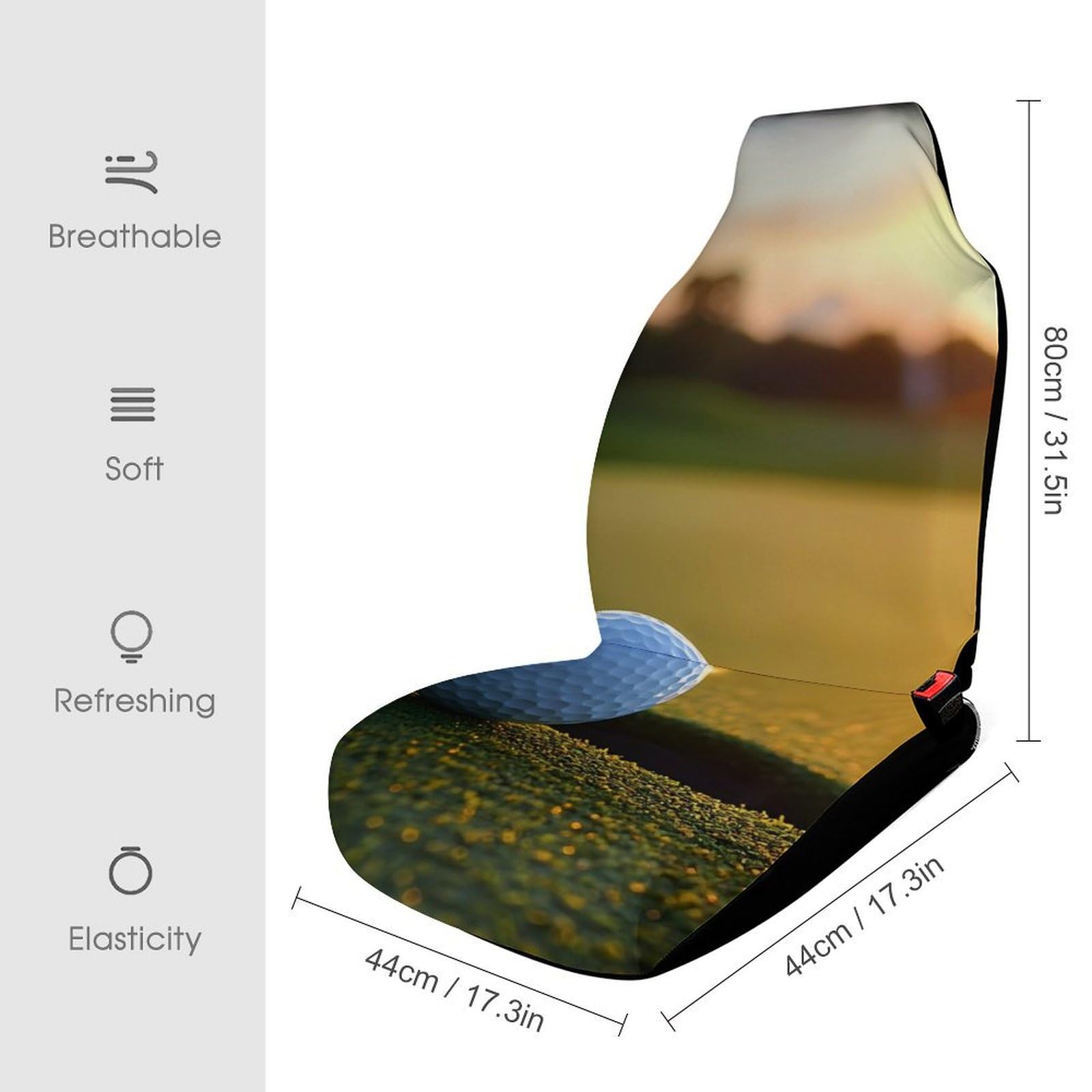 Cool Golf Ball Car Seat Covers Universal Car Front Seats Protector Auto Interior Accessories 1PCS