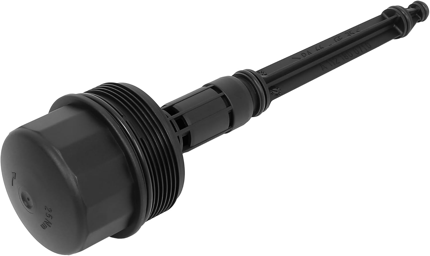 X AUTOHAUX Black Oil Filter Cap Cover 1121800710 Replacement for Mercedes C240 C320 CL500 CLK500 E320 G500 ML320 S500