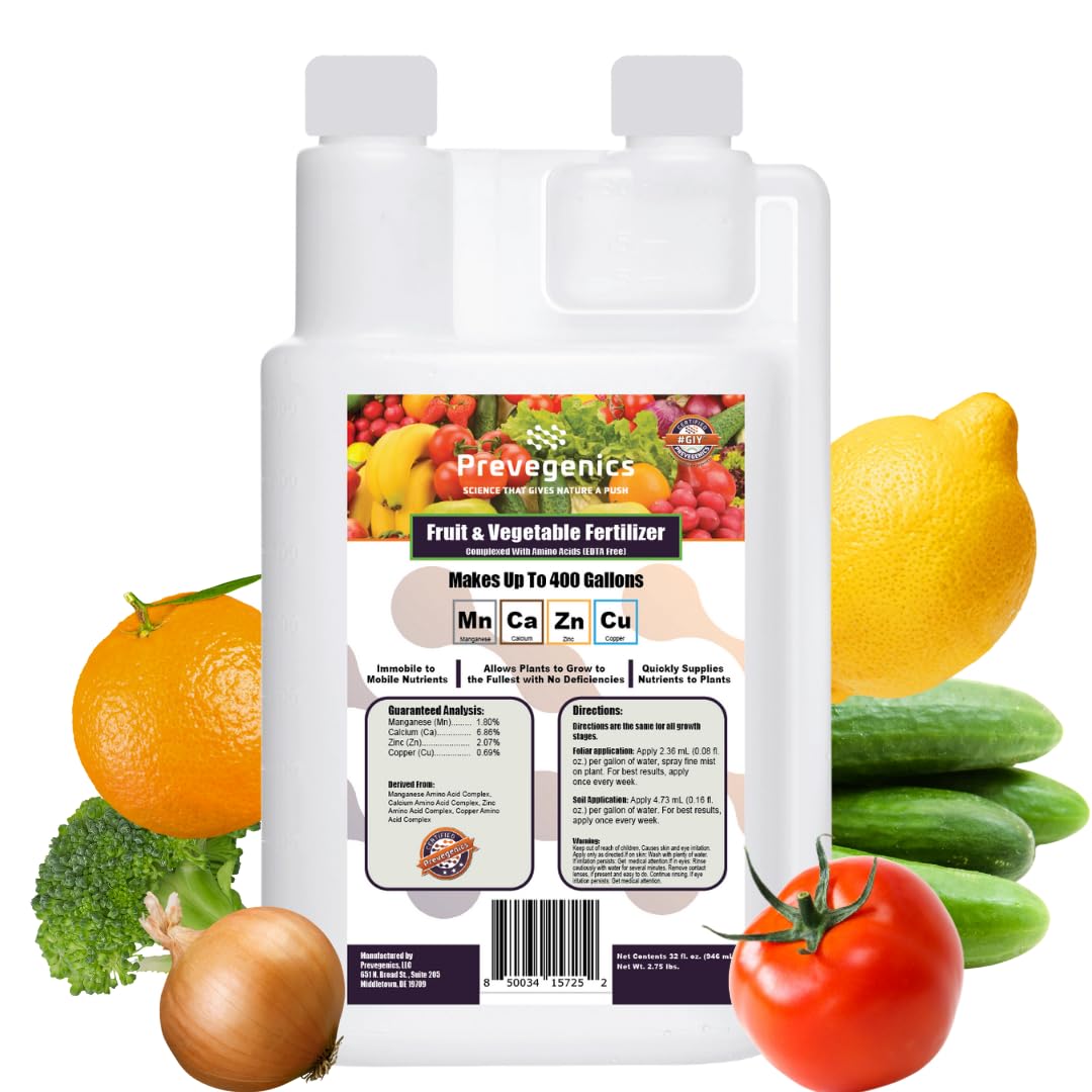 Fertilizante Líquido para Frutas y Verduras 32 oz con Calcio y Zinc
