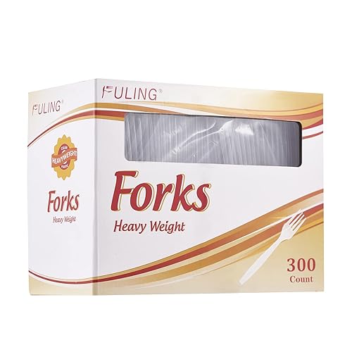 300 Crystal Clear Plastic Forks Heavy Duty Silverware Set Disposable
