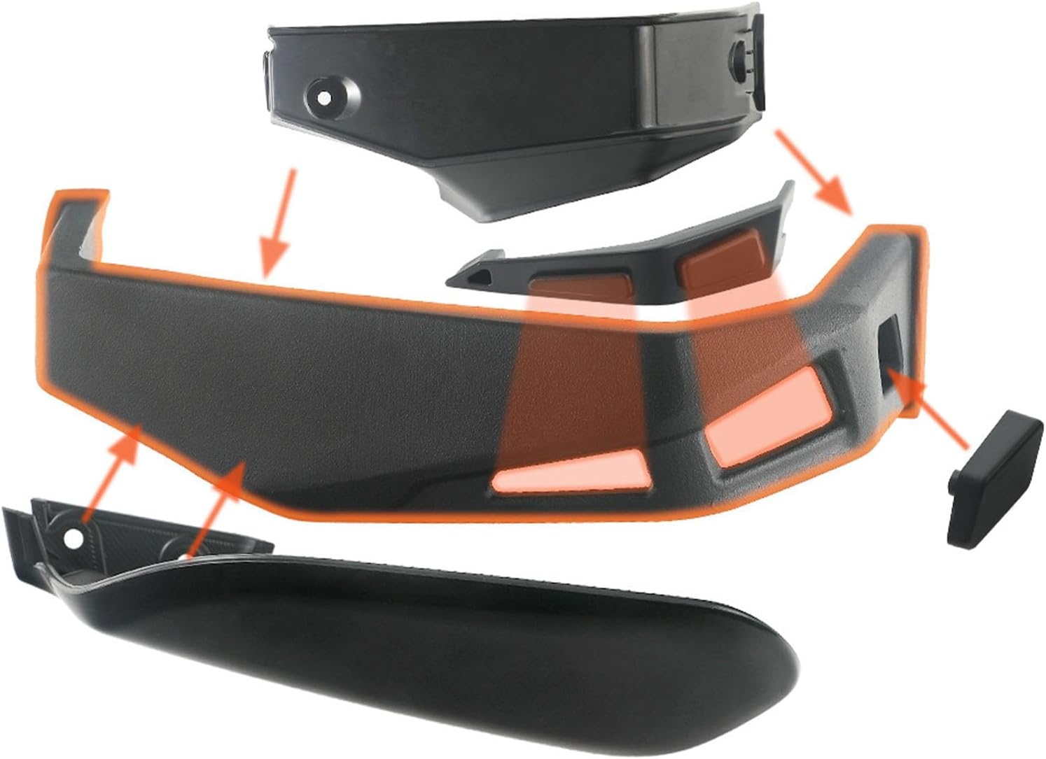 Ryker Handguards Protector, Reinforced Hand Guards Air Deflector Kit Compatible with Ryker 600, Ryker 900, Ryker Rally, Ryker Sport, OEM 219400894