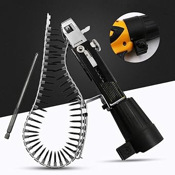 Screw Drill Chain Adapter Chain Nail Gun Adapter Chain Strap Screws Automatic Electric Drill Screw for Power Drill Gun for Gypsum Board,Partition Wall,Wood Board,Ceiling (black)