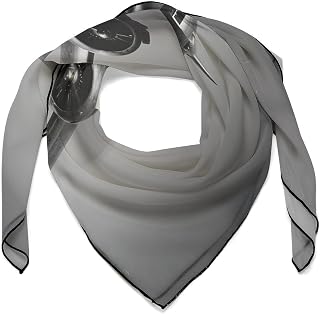 Vintage Model Airplane Silk Scarf for Women Head Scarf Bandana | Square Lightweight Hair Wrap for Night Sleeping Scarves 35"x 35"