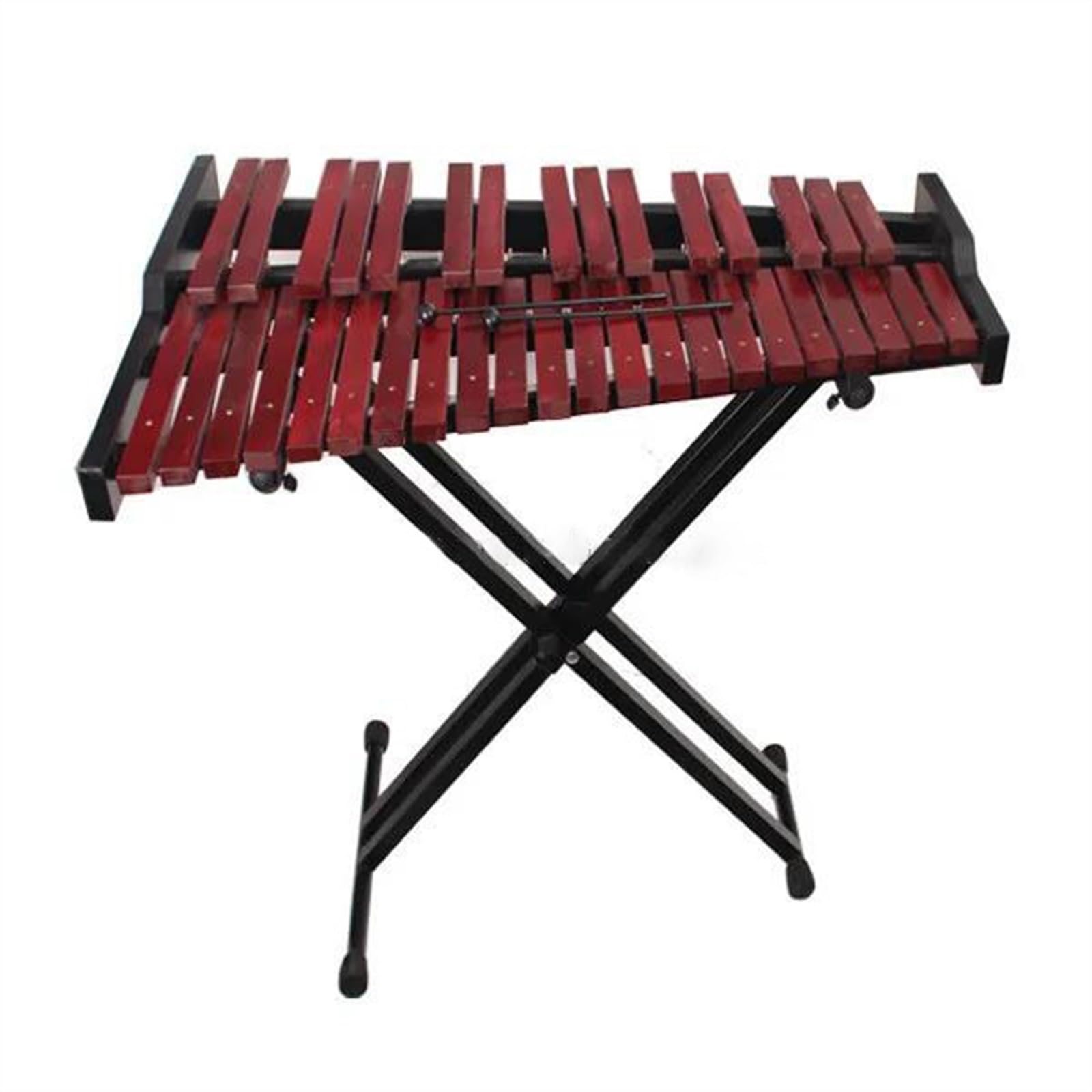 pour Débutants xylophone Xylophone En Bois Rouge 37 Tons Avec Support À Usage Professionnel