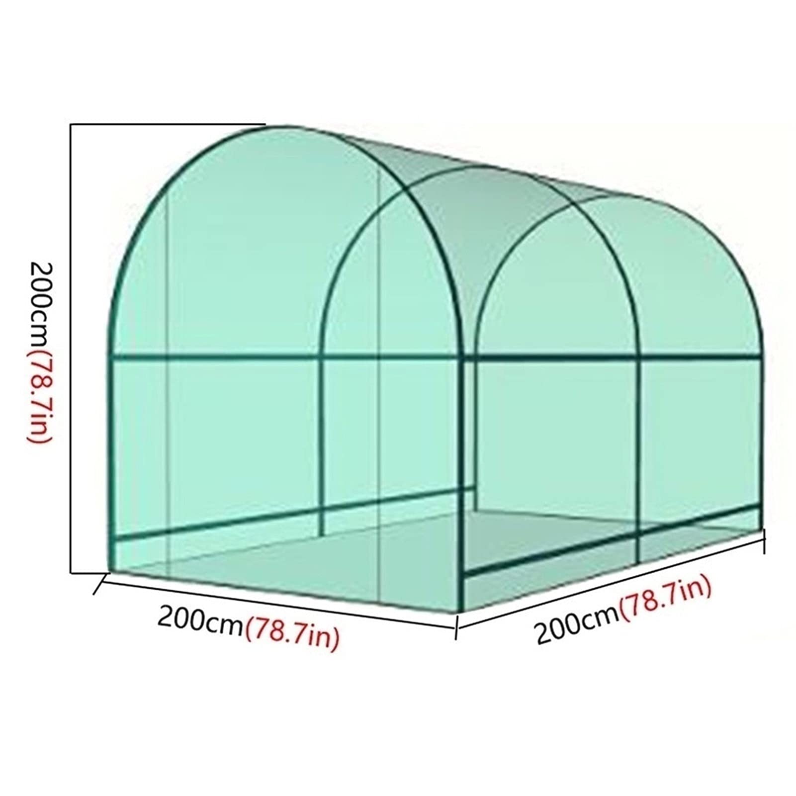Serra da Giardino Tunnel Di grandi dimensioni Case verdi per Esterno Robusto, Polytunnel Serre con robusto telaio in acciaio, All'aperto Giardinaggio Pomodoro vegetale casa calda, 3m/2m di lunghezza