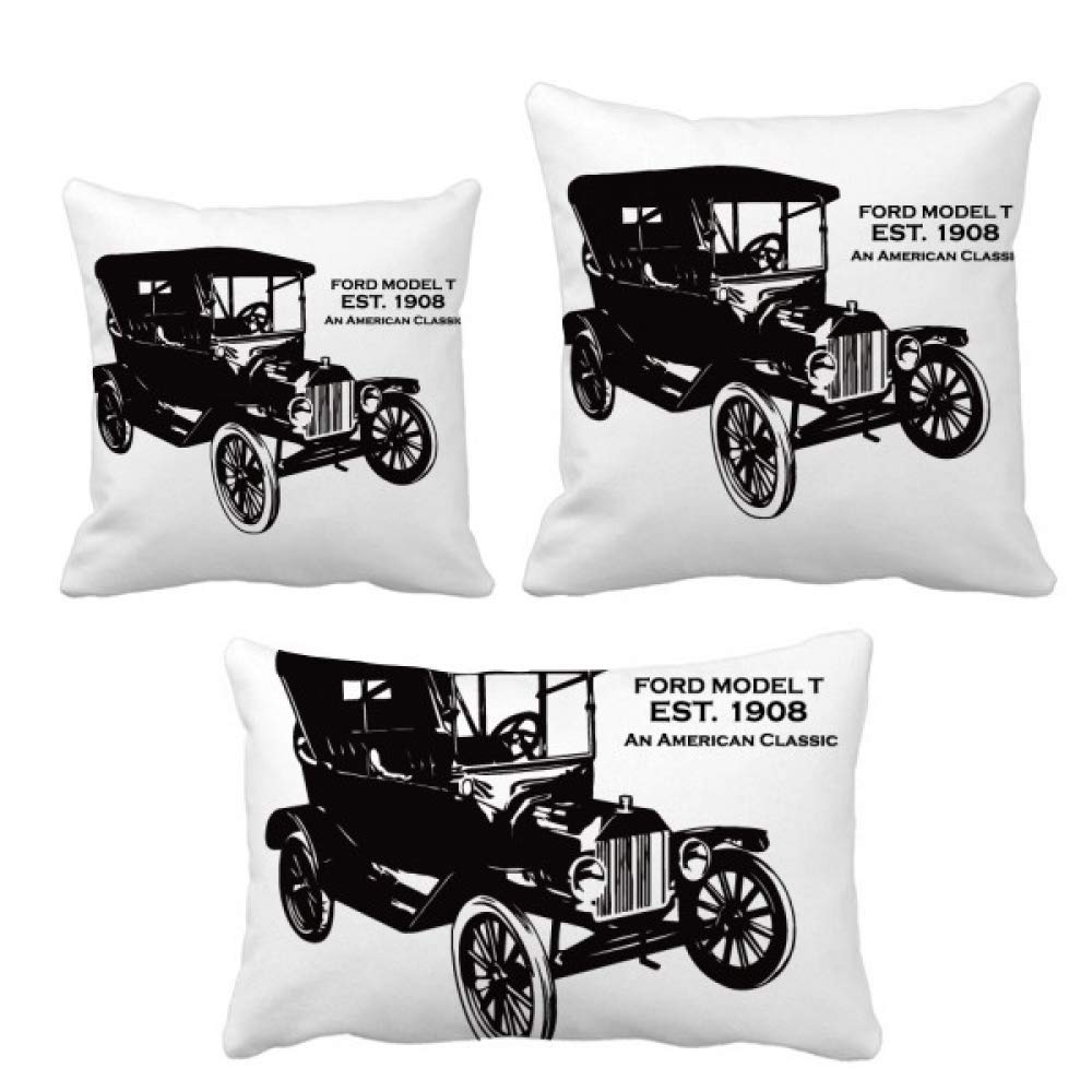 Housse de coussin noire mécanique auto, cadeau pour passionné