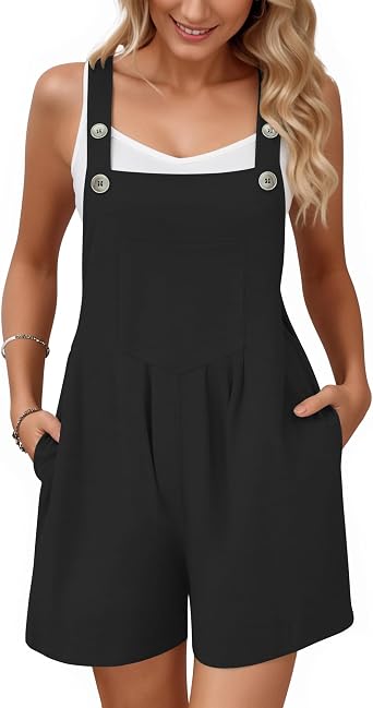 CLOZOZ Womens Overalls Summer Shorts Romper Jumpsuits Casual Beach Outfits Travel Vacation Clothes