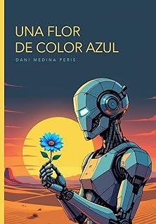 Una flor de color azul