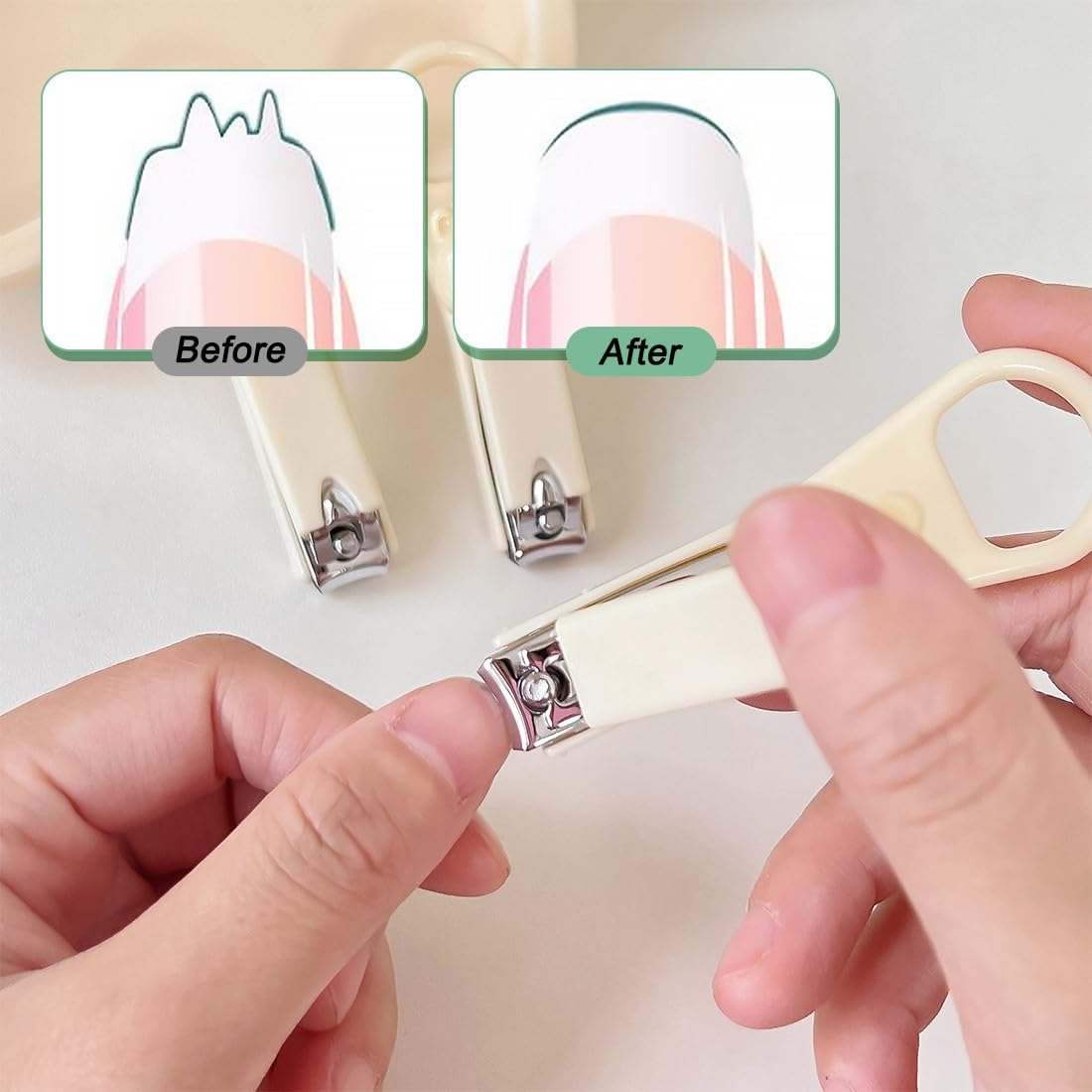 2 Pezzi Tagliaunghie per Neonati e Bambini, Tagliaunghie In Acciaio Inossidabile Di Alta Qualità, Design Della Lama Curva, Sharp Non Danneggia L'Armatura, Cura delle Unghie e Manicure