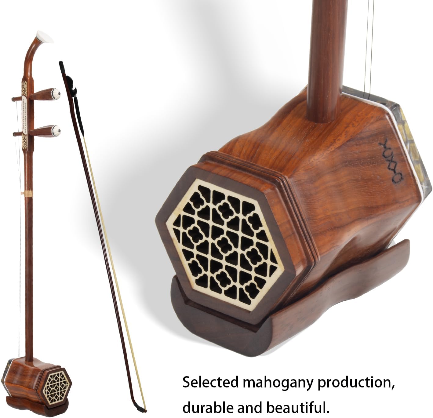 Rosewood Erhu Handmade Professional Erhu Chinese 2 String Violin Oriental Violin Suitable for Beginners Aldults