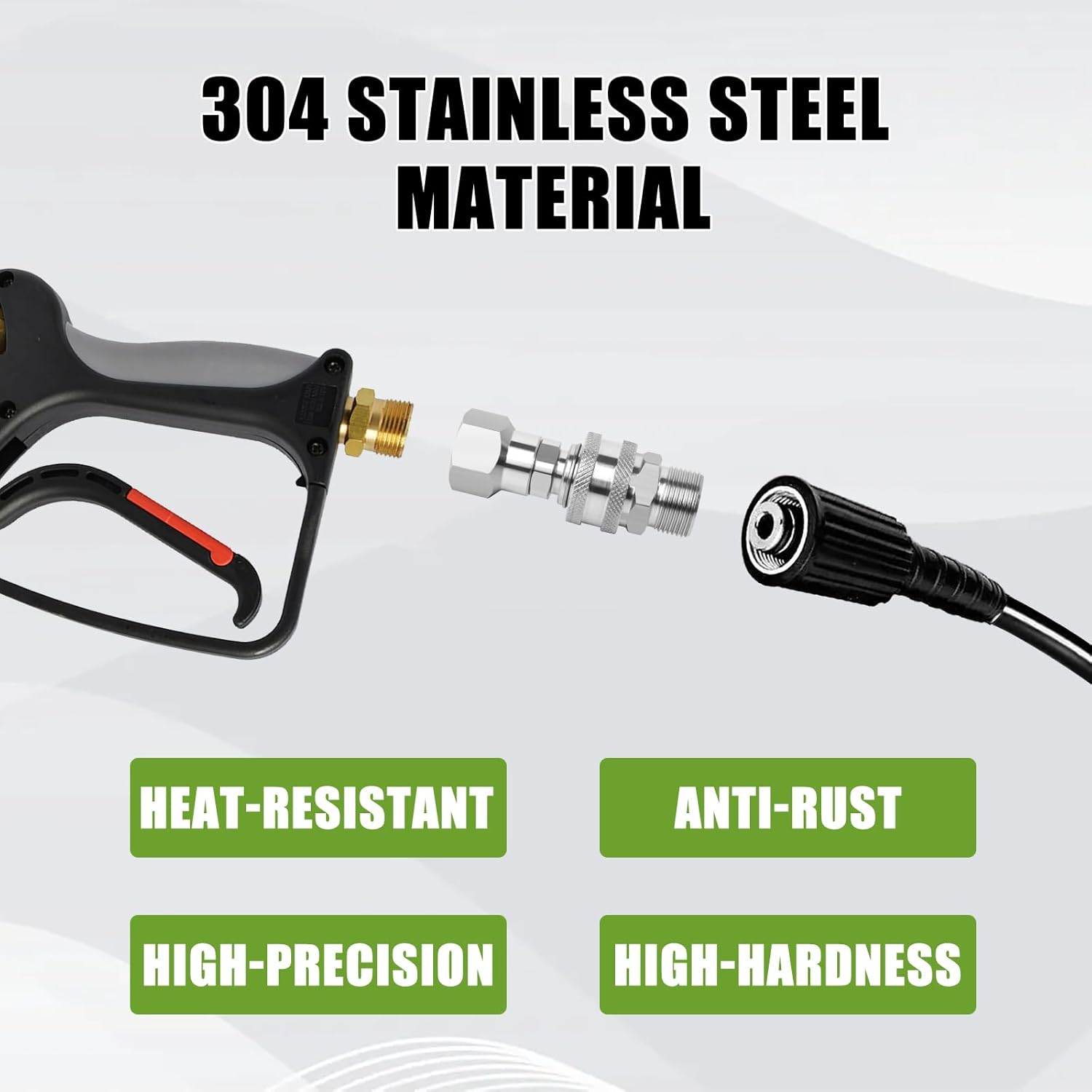 Pressure Washer Quick Connect Fittings, M22-15mm to 3/8" Quick Connect Socket Adapter