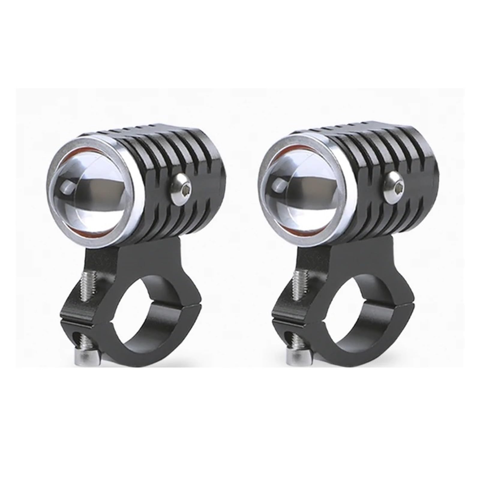 Lentille Projecteur Phare LED Universelle Motos Double Couleur Pour ATV Scooter Lampe Conduite Antibrouillard Auxiliaire 12V 24V Avec Spot Lumineux Moto Feux