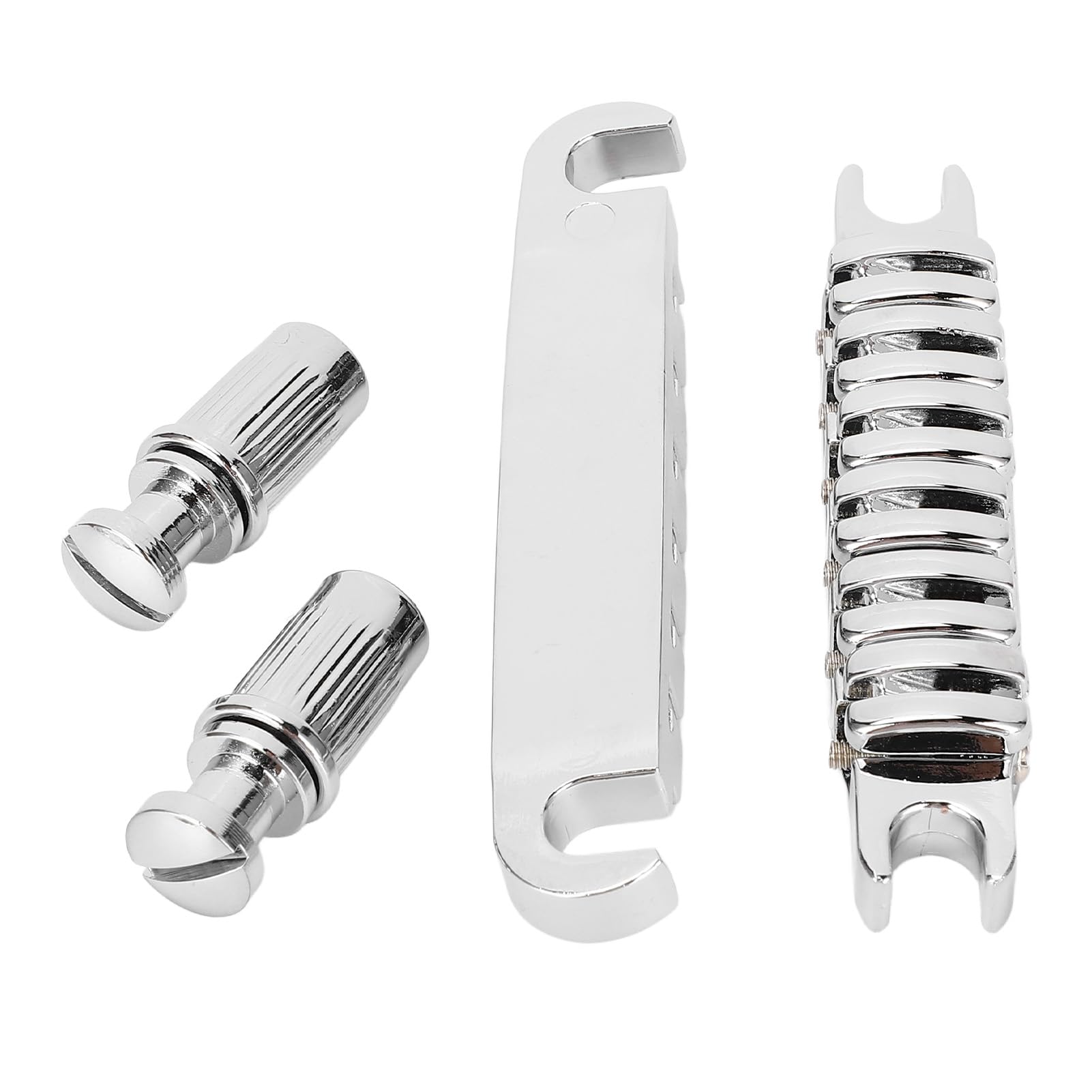 Sostituzione del ponte per chitarra per stile LP |Selle regolabili individualmente in lega di zinco |Spaziatura delle corde di 10,4 mm per tono e stabilità migliorati (Silver)
