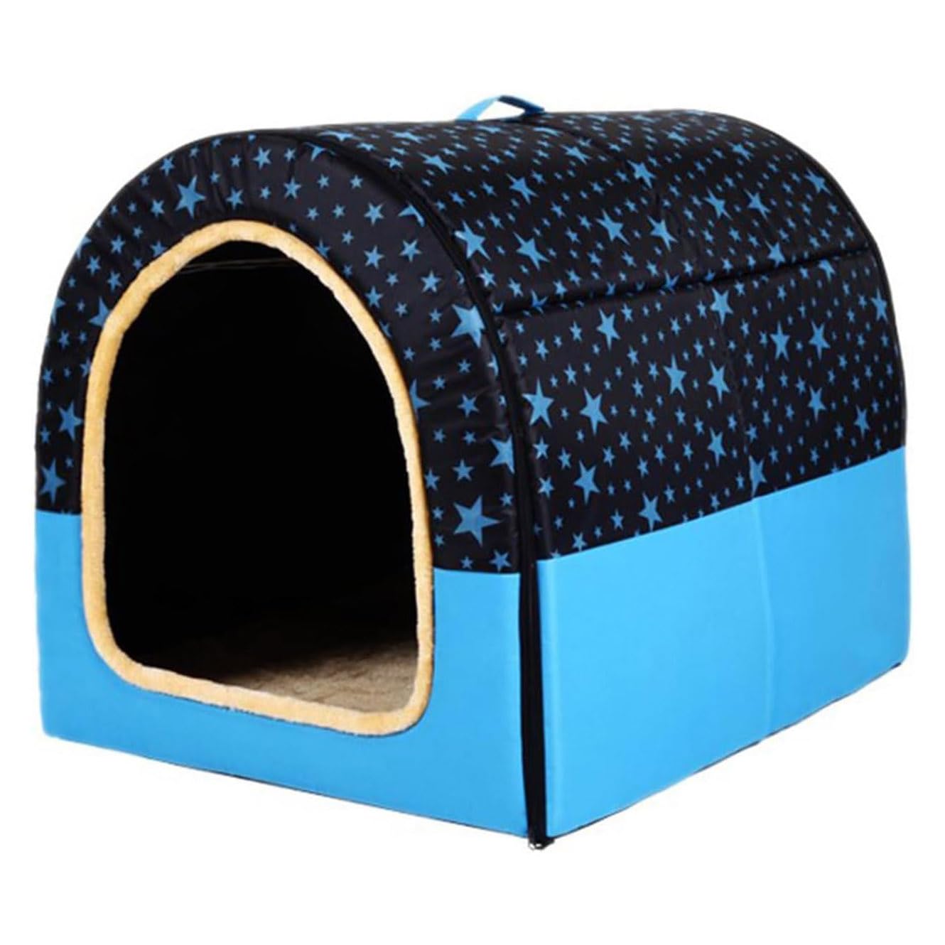 Rr tianshi Extra Large 2 In 1 Dog House Bed,Jumbo XL Pet Dog Bed Tent Anxiety Relief Calming Dog Kennel Cat Cave Igloo Winter Warm Pet Nest (M-45 * 38 * 36cm,G)