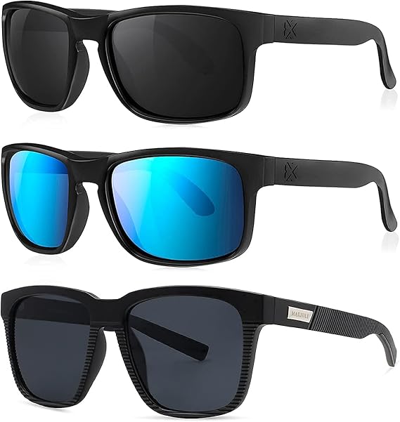 MAXJULI Polarized Sunglasses for Big Heads & Polarized Sunglasses for Men and Women