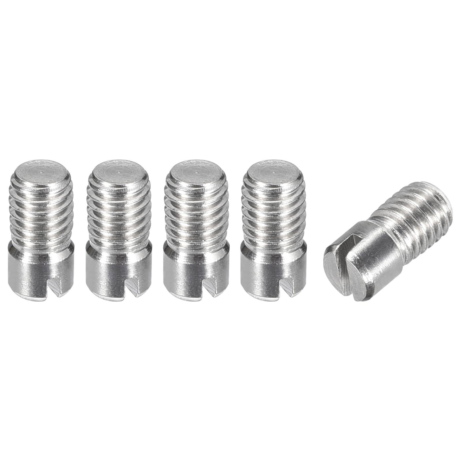 sourcing map 5 sztuk M5 x 10 mm trzpień cylindryczny ze stali nierdzewnej 304, gwint zewnętrzny, do pozycjonowania mebli i szafek, 5 sztuk