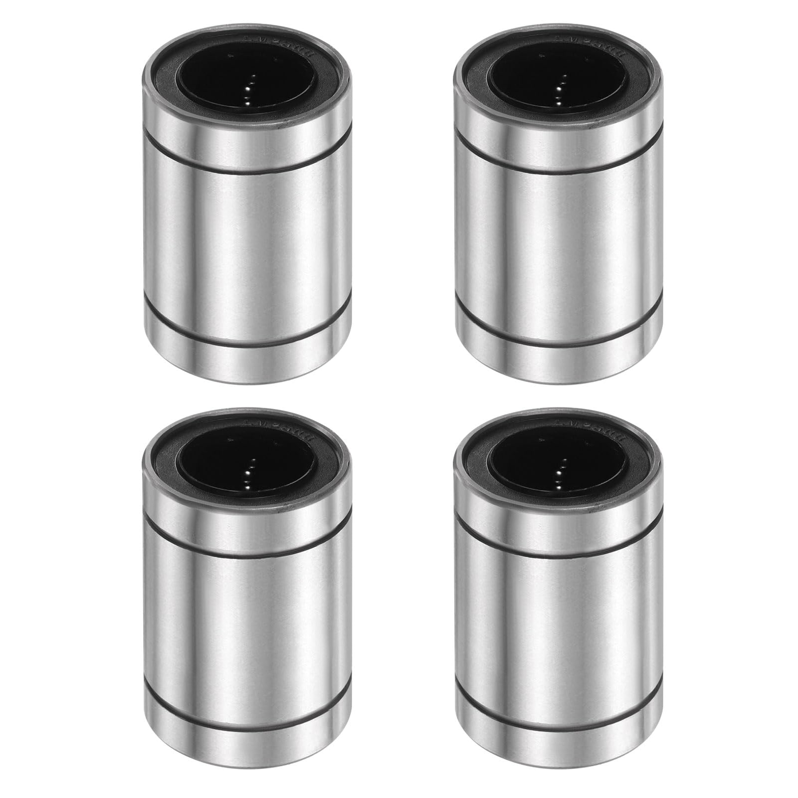 sourcing map 4 cuscinetti a sfera lineari LM25UU, diametro foro 25 mm, diametro esterno 40 mm, lunghezza 59 mm, cuscinetto a movimento lineare a doppio lato per applicazioni di macchine CNC per