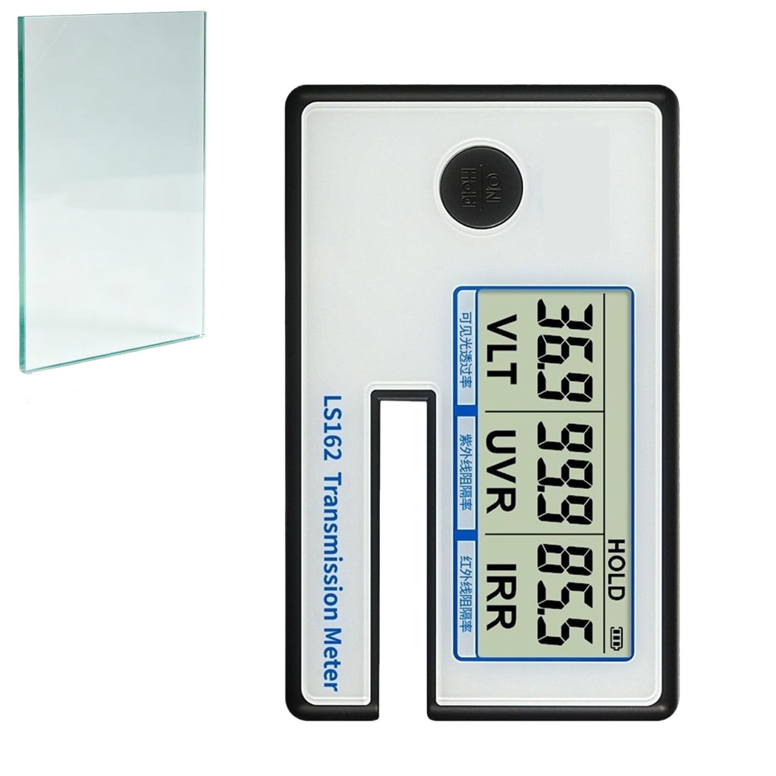 Medidor de Tinte de Ventana de automóvil portátil LS162/LS162A | VLT 380 nm–760 nm, UV 365 nm, IR 940/1400 nm, resolución 0,1 %, capacidad de calibración en tiempo real(LS162)